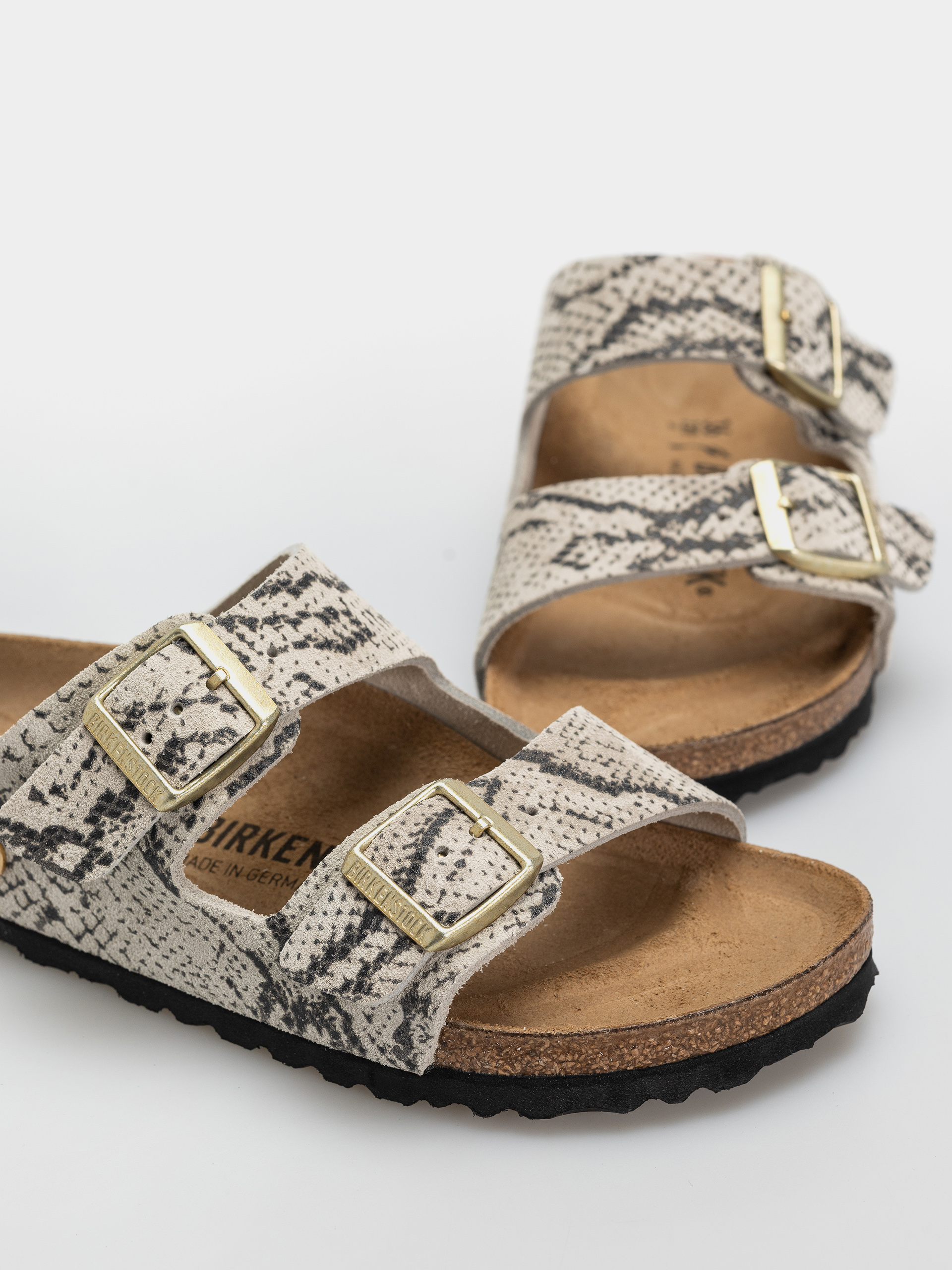 Birkenstock Arizona Suede Leather Narrow Wmn Flip-flop papucsok (snake oyster)