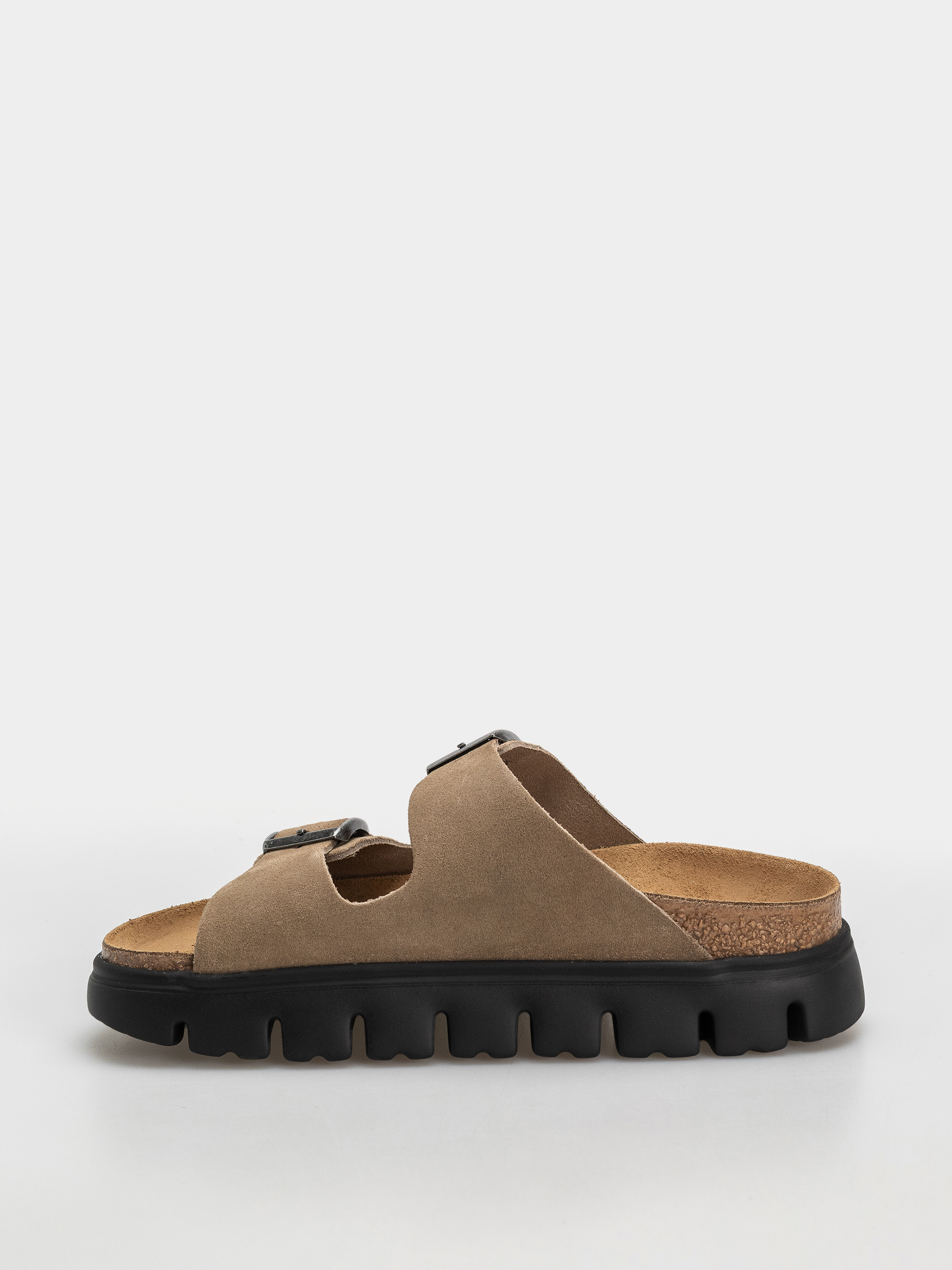 Birkenstock Arizona Chunky Suede Leather Narrow Wmn Flip-flop papucsok (gray taupe)