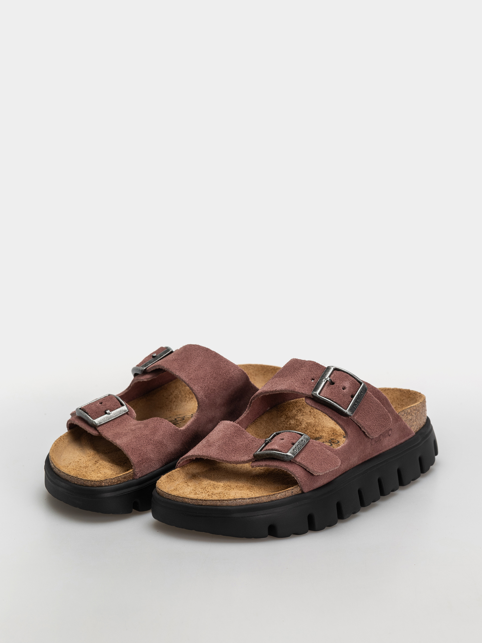 Birkenstock Arizona Chunky Suede Leather Narrow Wmn Flip-flop papucsok (pepper)
