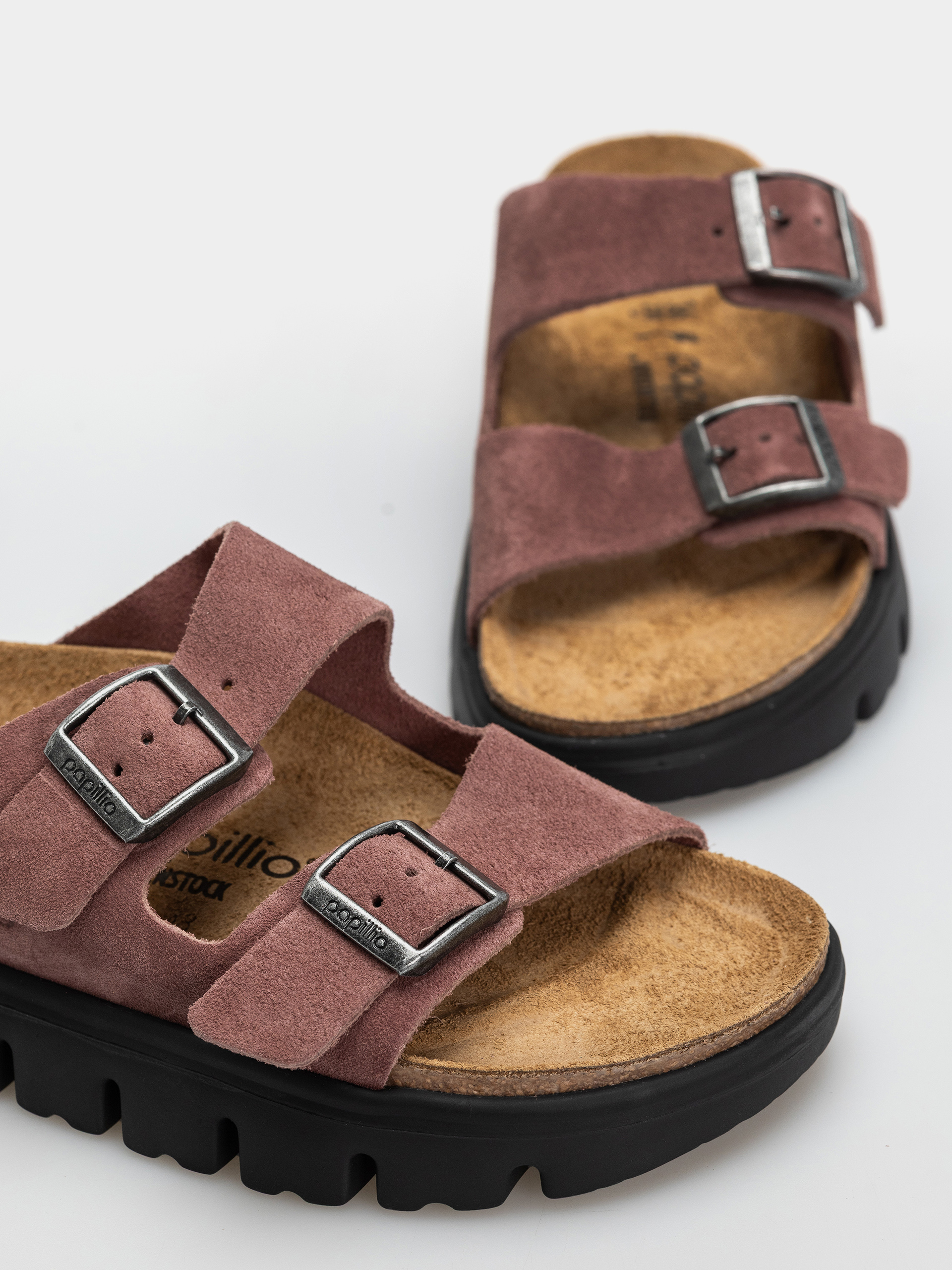 Birkenstock Arizona Chunky Suede Leather Narrow Wmn Flip-flop papucsok (pepper)