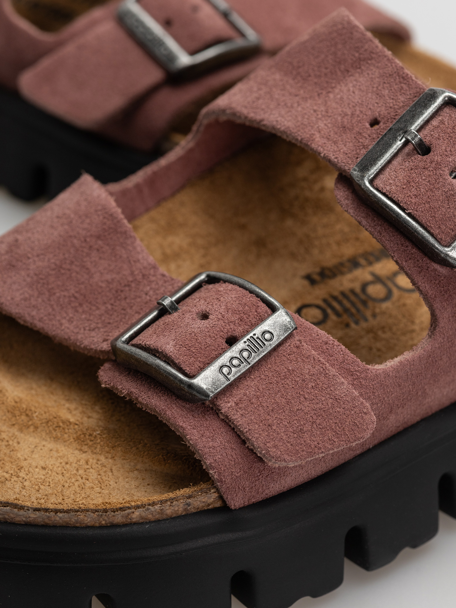 Birkenstock Arizona Chunky Suede Leather Narrow Wmn Flip-flop papucsok (pepper)