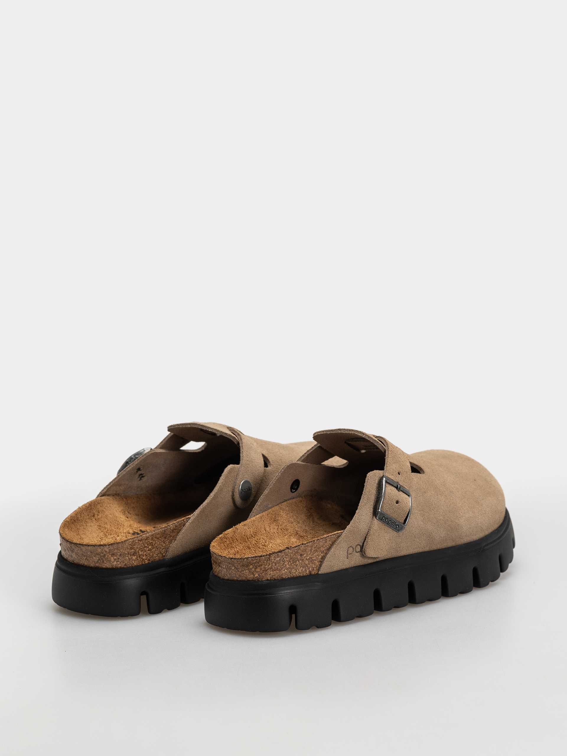 Birkenstock Boston Chunky Suede Leather Narrow Wmn Flip-flop papucsok (gray taupe)