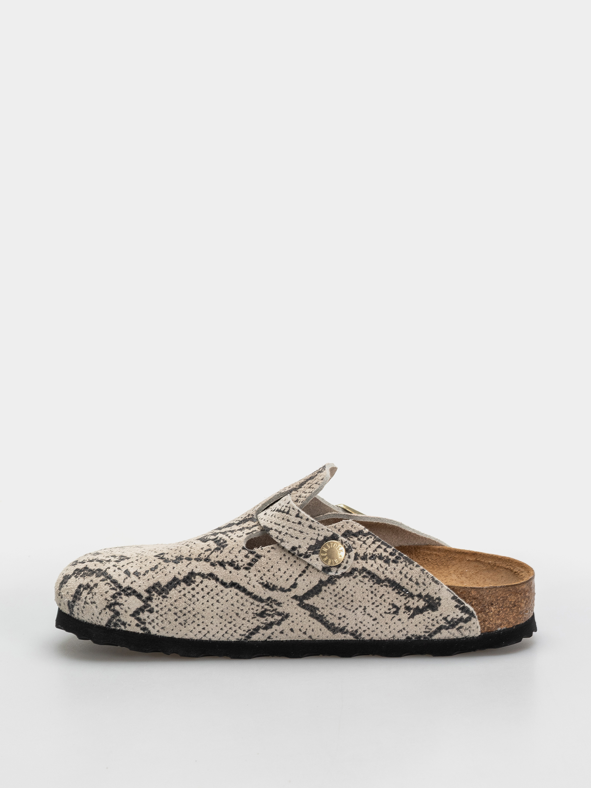 Birkenstock Boston Rivet Logo Suede Leather Narrow Wmn Flip-flop papucsok (snake oyster)