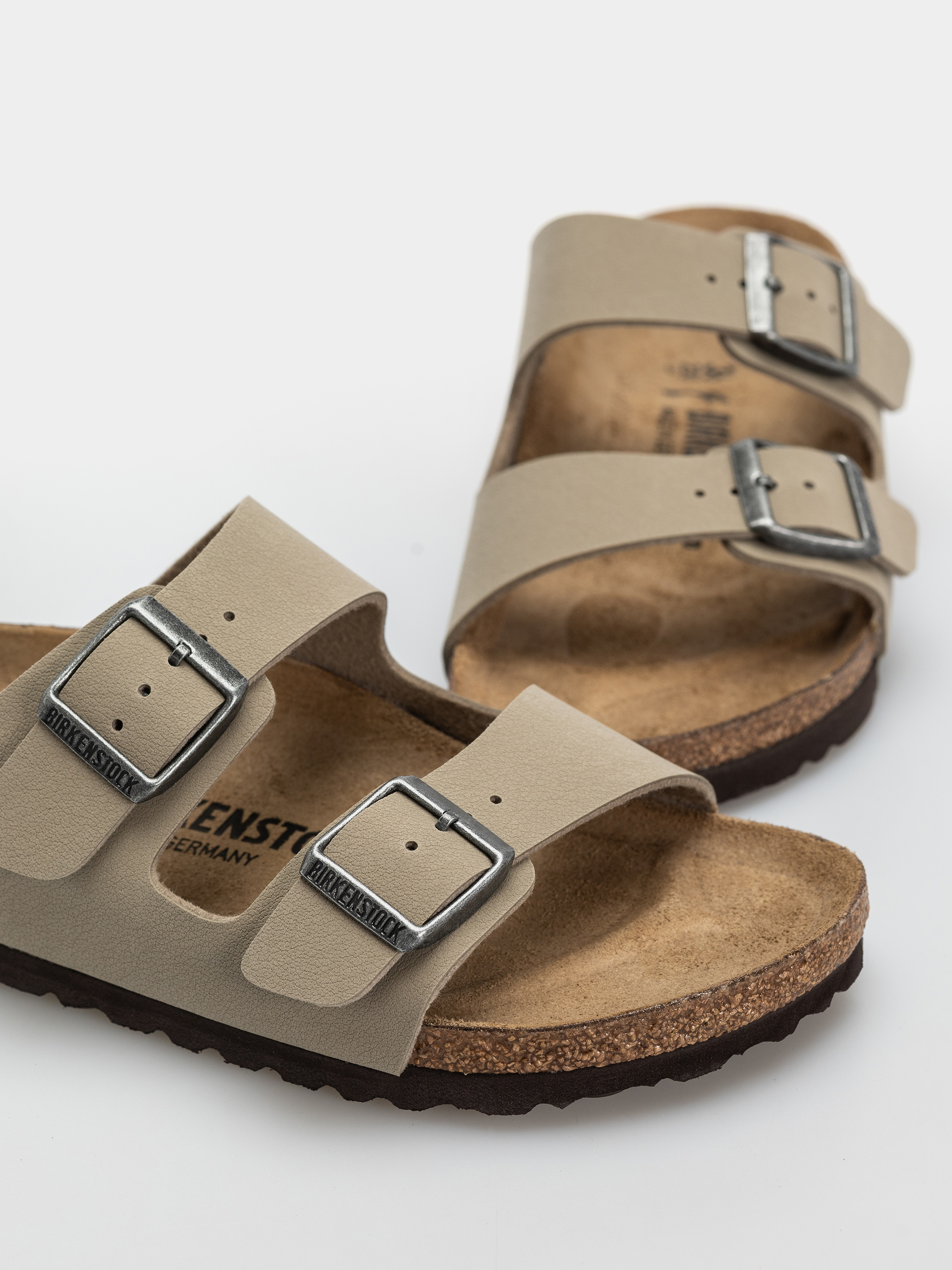 Birkenstock Arizona Birko Flor Narrow Flip-flop papucsok (faded khaki/dark brown os)