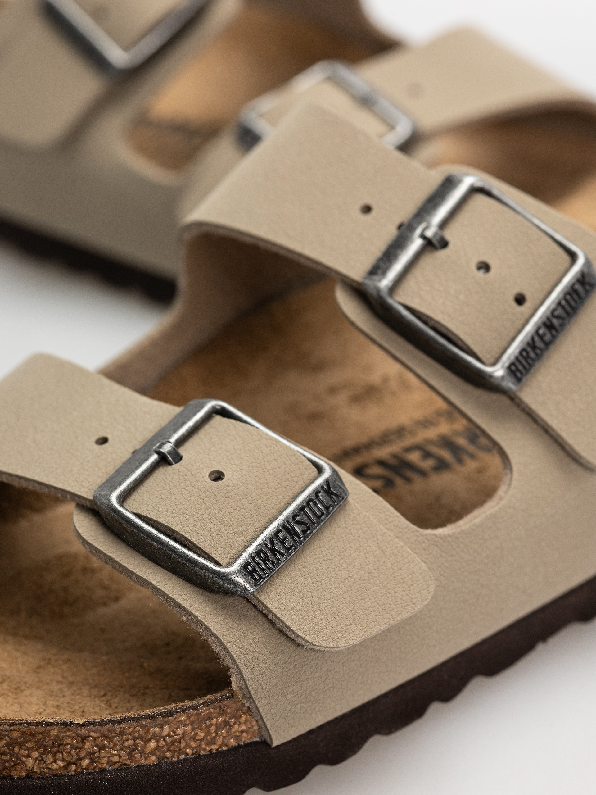 Birkenstock Arizona Birko Flor Narrow Flip-flop papucsok (faded khaki/dark brown os)