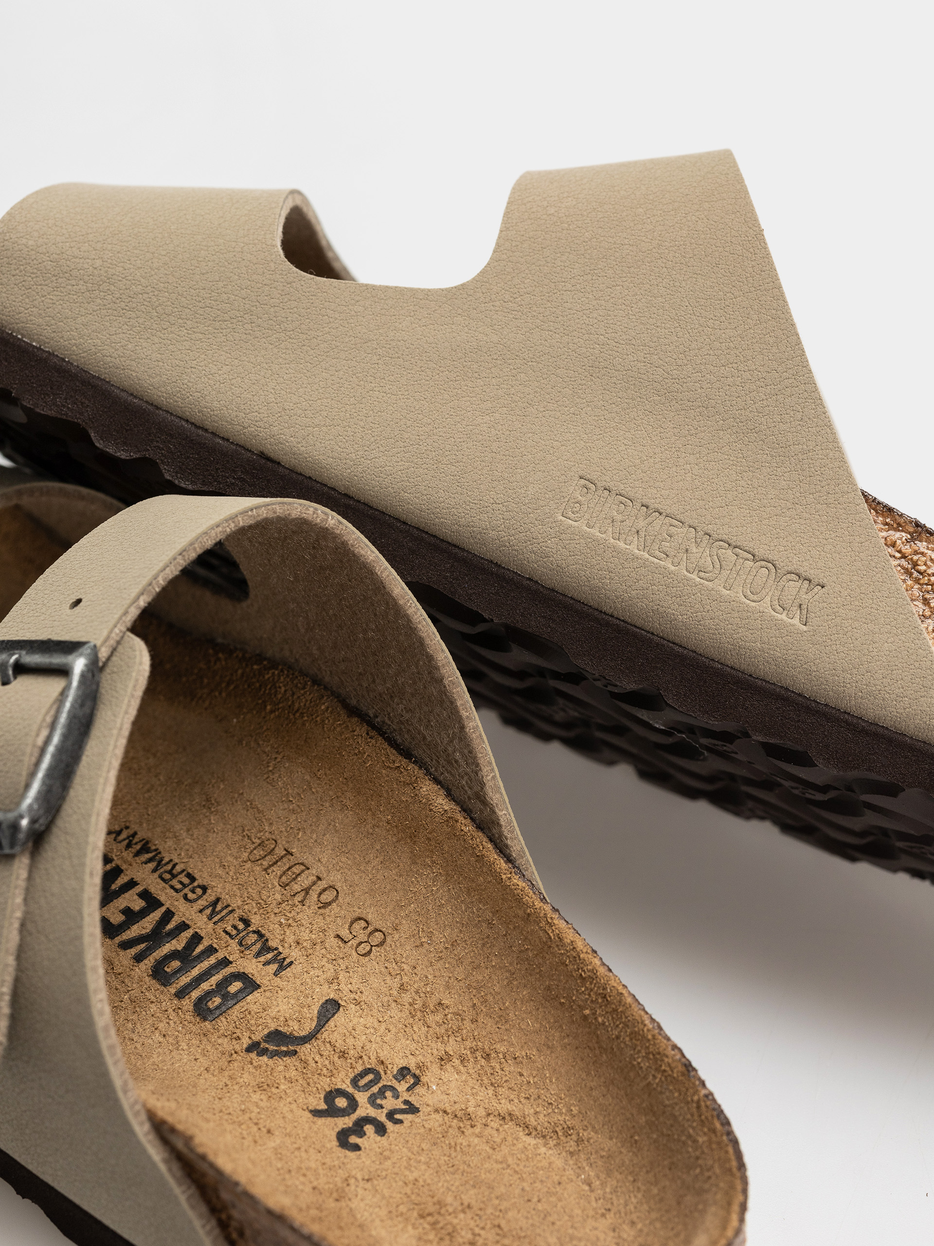 Birkenstock Arizona Birko Flor Narrow Flip-flop papucsok (faded khaki/dark brown os)