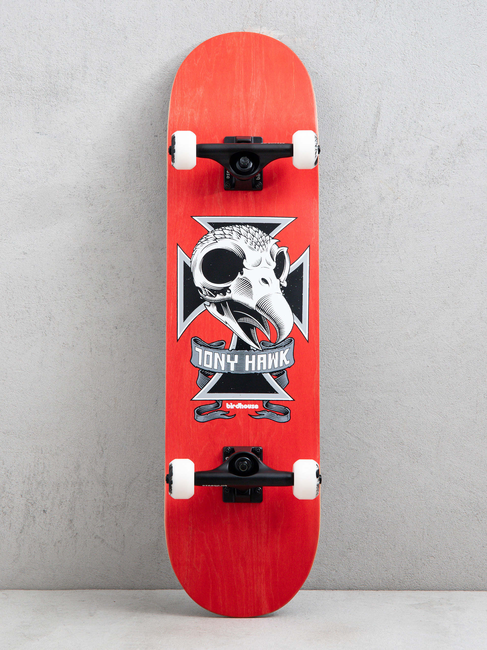 Komplett gördeszka Birdhouse Hawk Skull 2 (red)