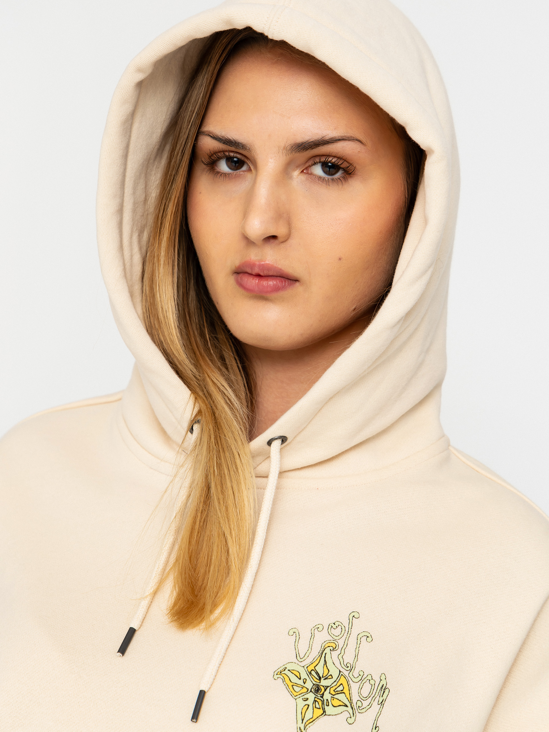 Volcom Moove On HD Wmn Kapucnis pulóver (vintage white)