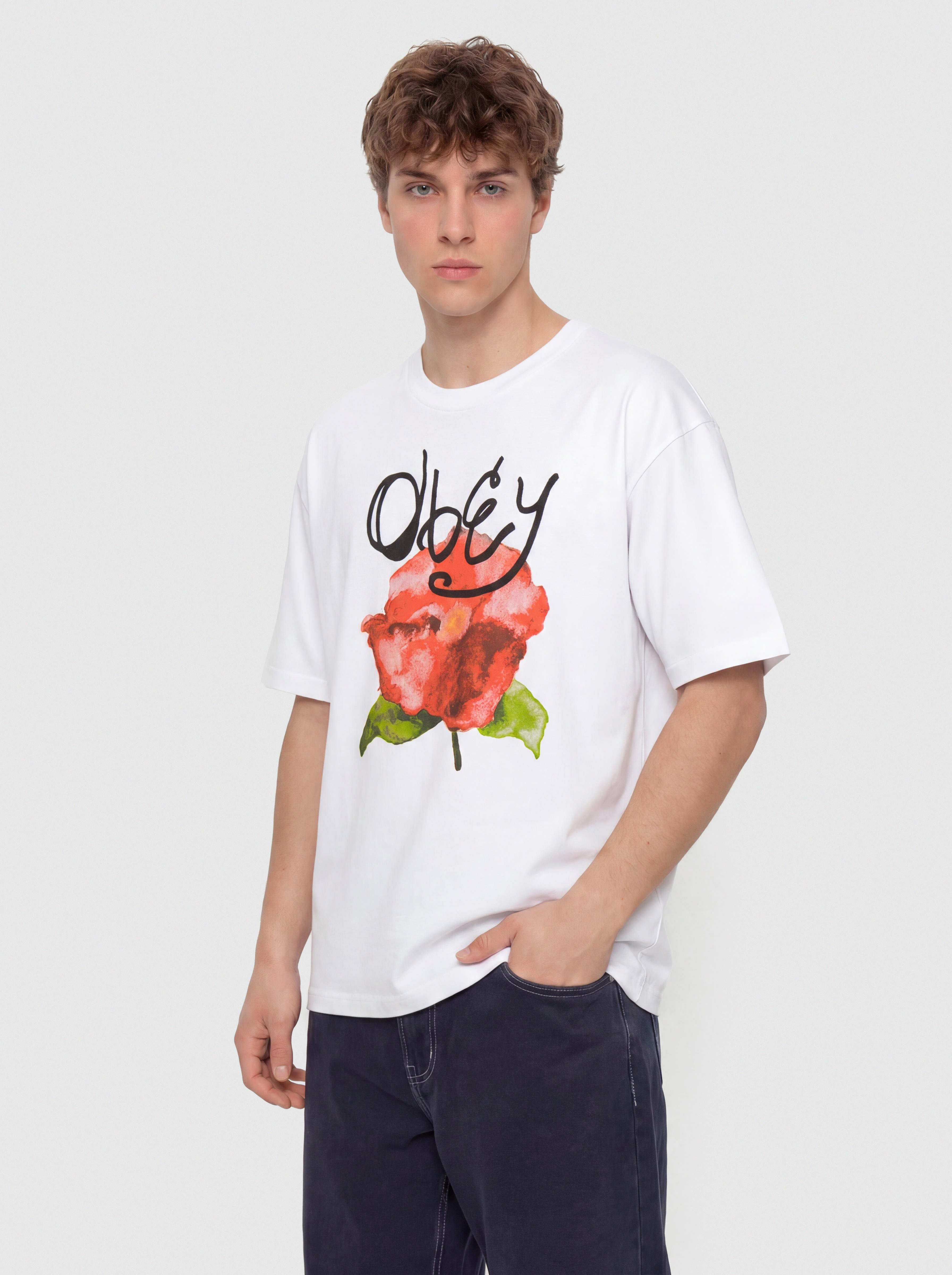 Póló OBEY Watercolor Poppy