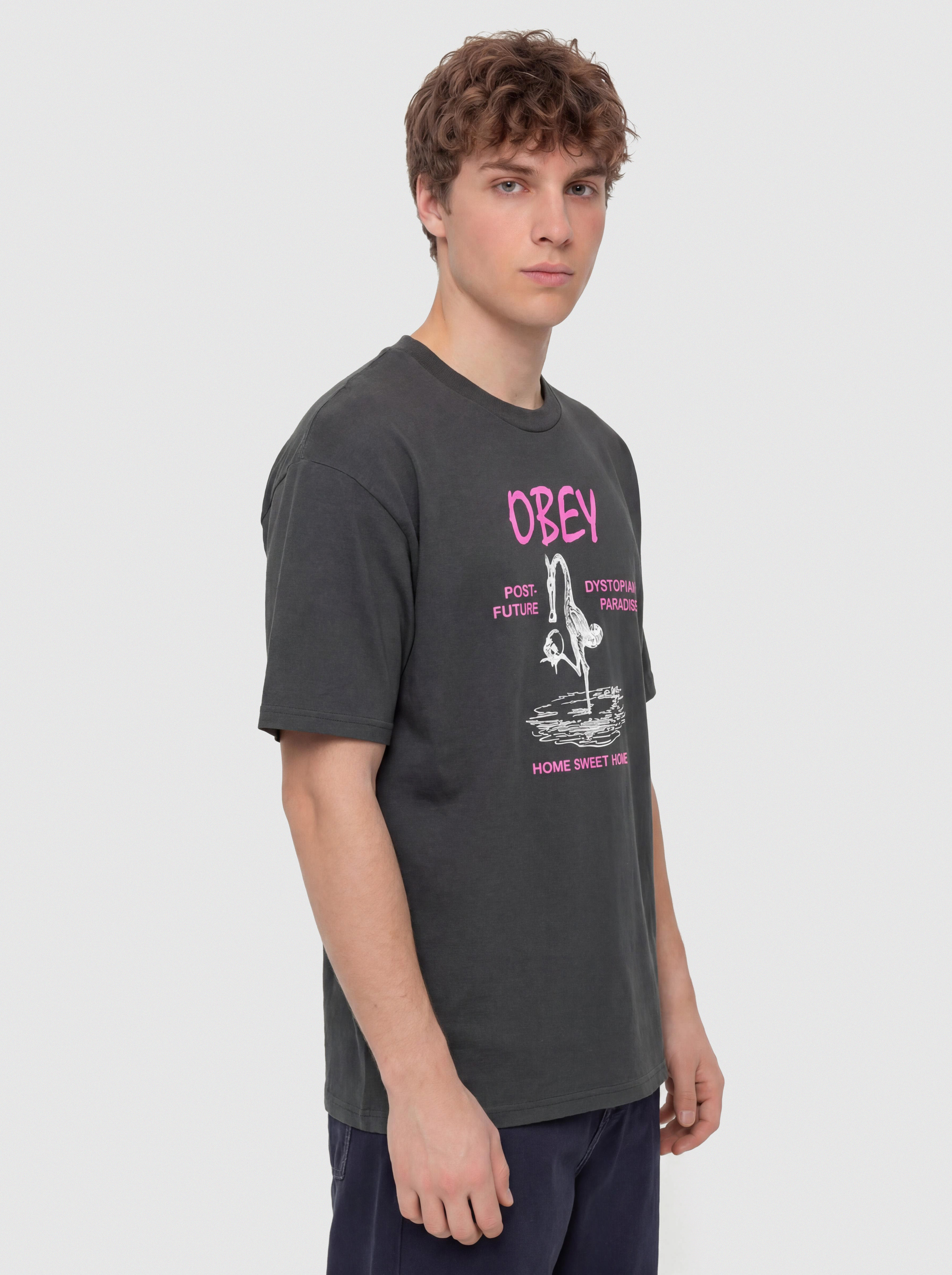 OBEY Post Future Póló (vintage black)