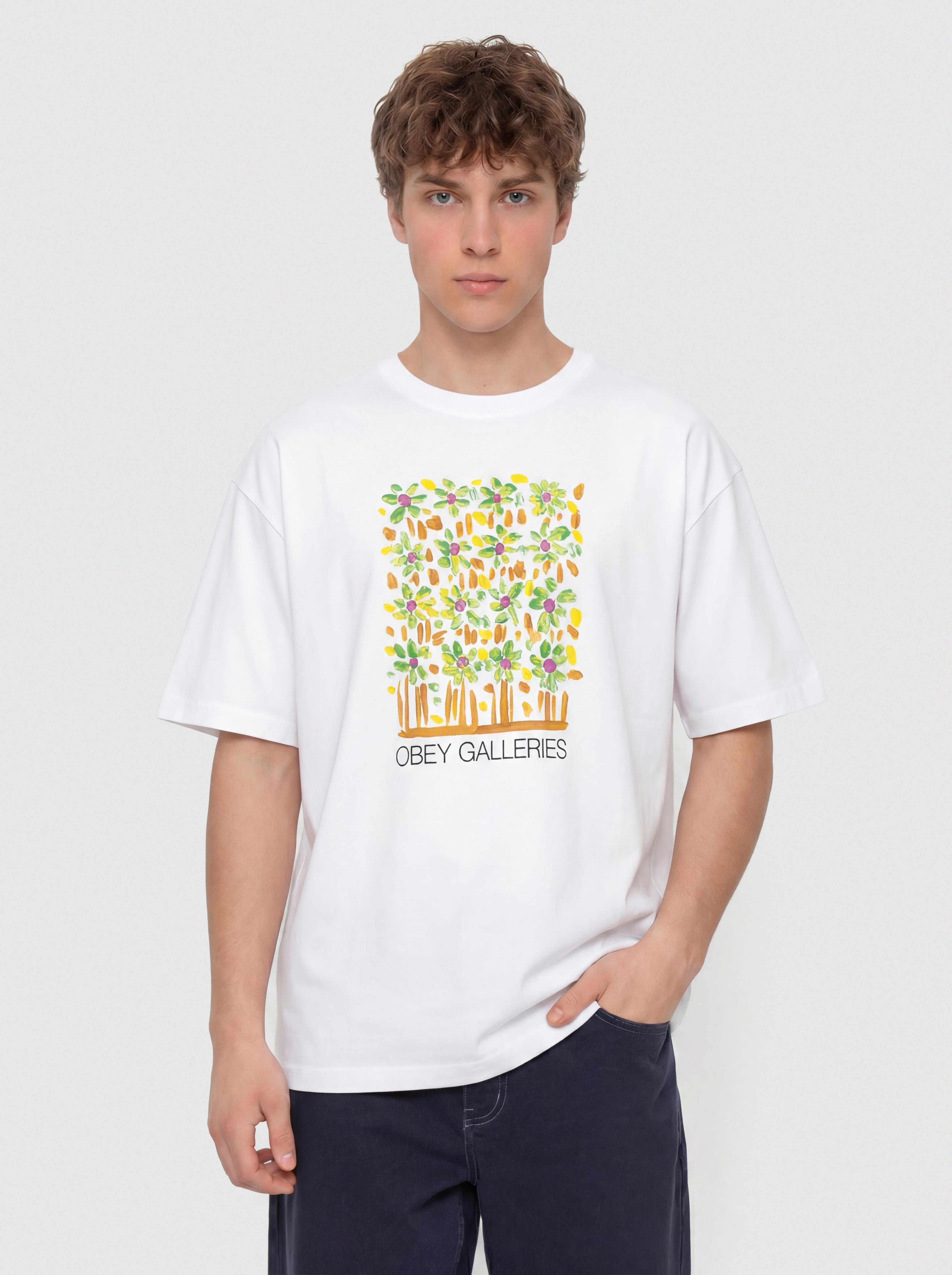 Póló OBEY Galleries (white)