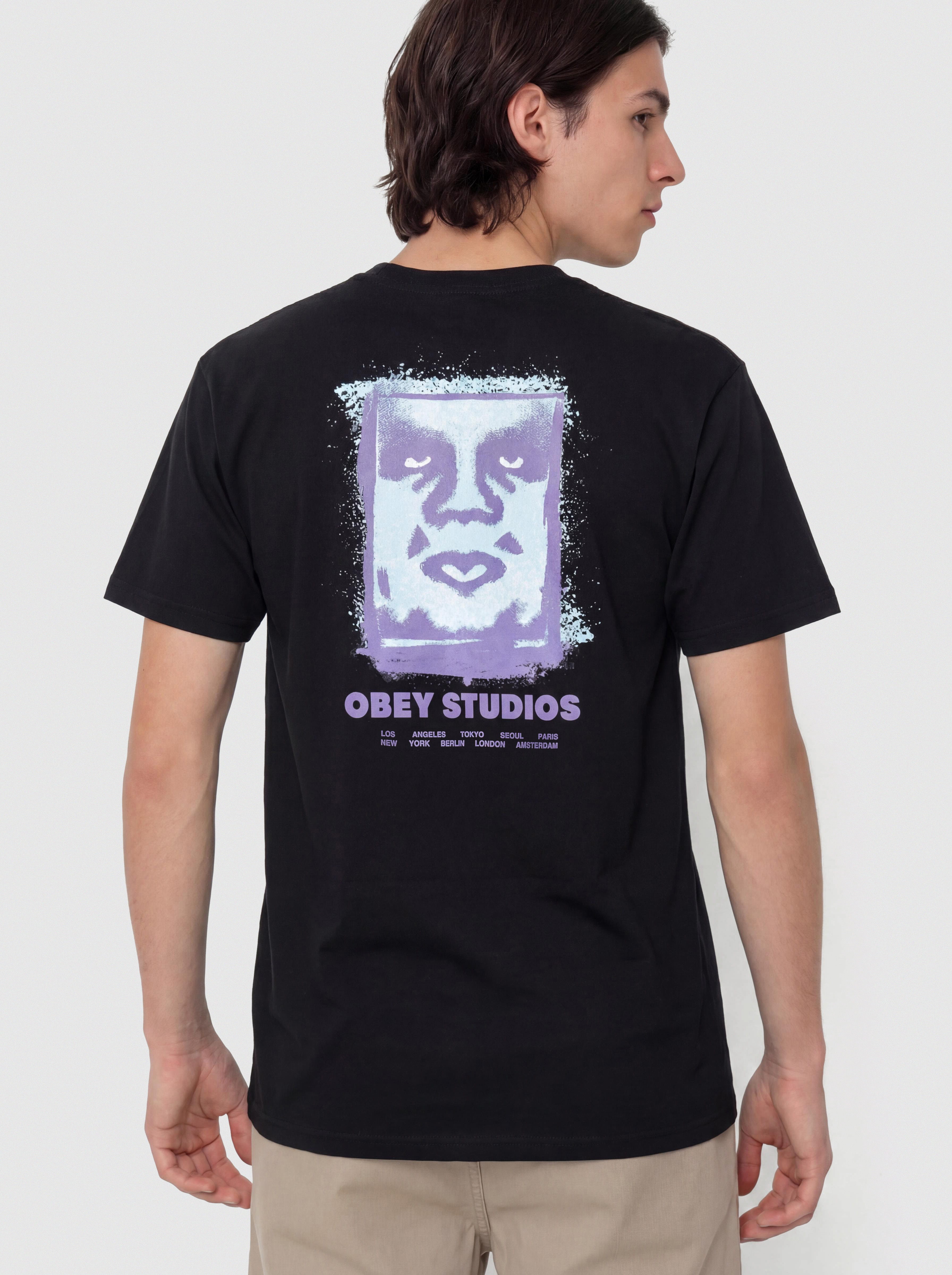 Póló OBEY Chalky Icon (black)