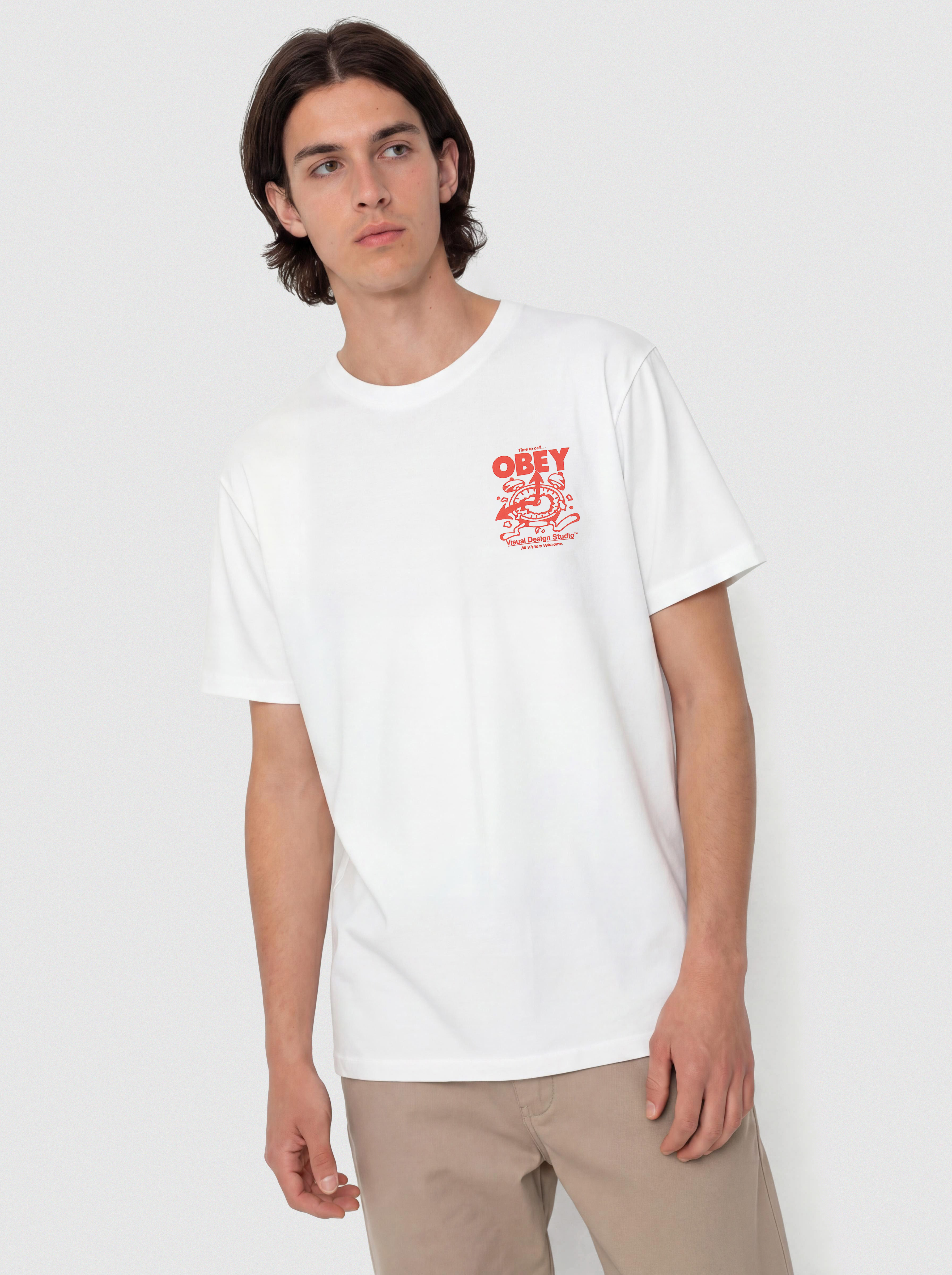 OBEY Time To Call Obey Póló (white)