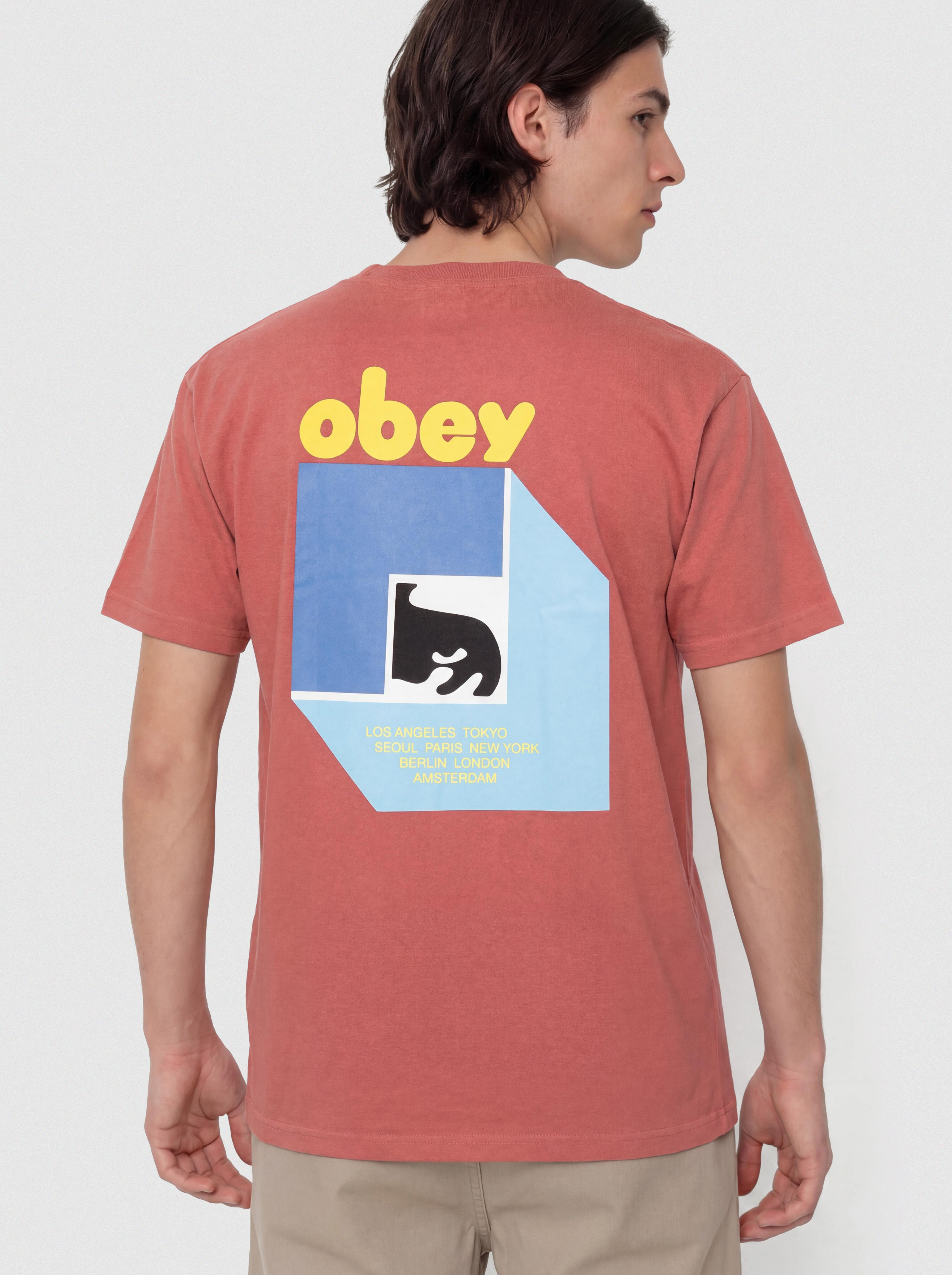 OBEY Peep Hole Póló (mineral red)