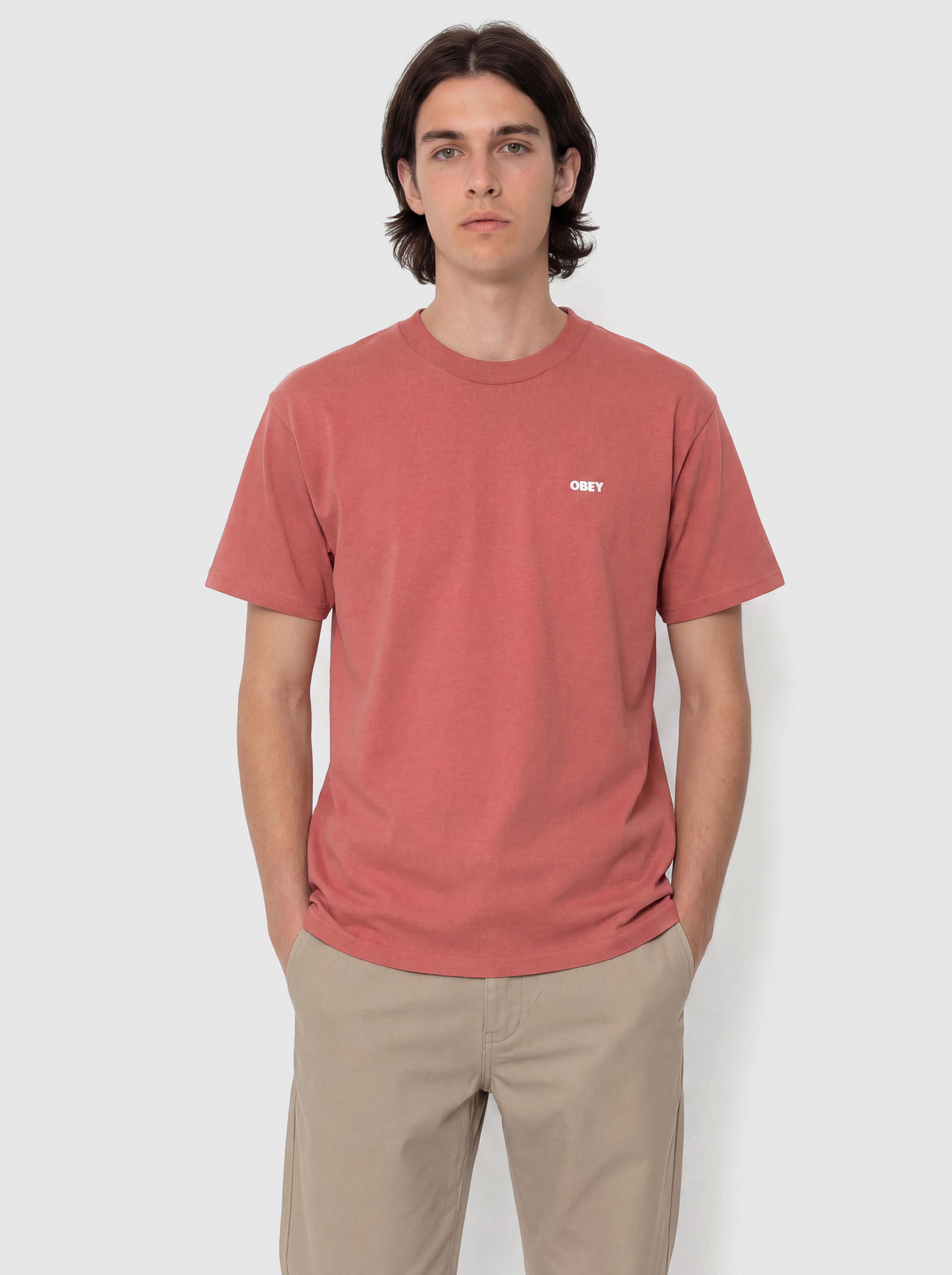 OBEY Peep Hole Póló (mineral red)