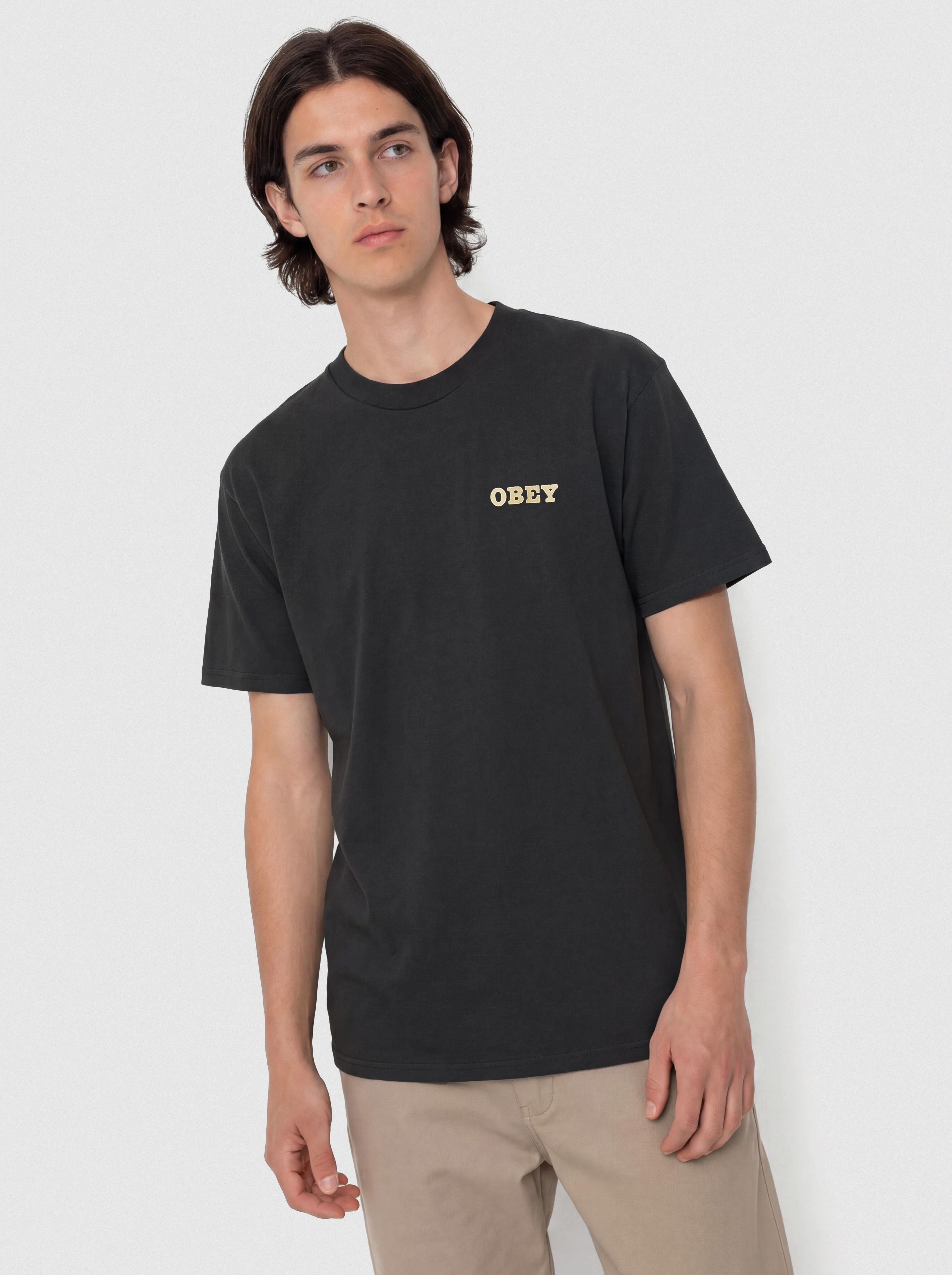 OBEY Savage Sounds Leopard Póló (vintage black)