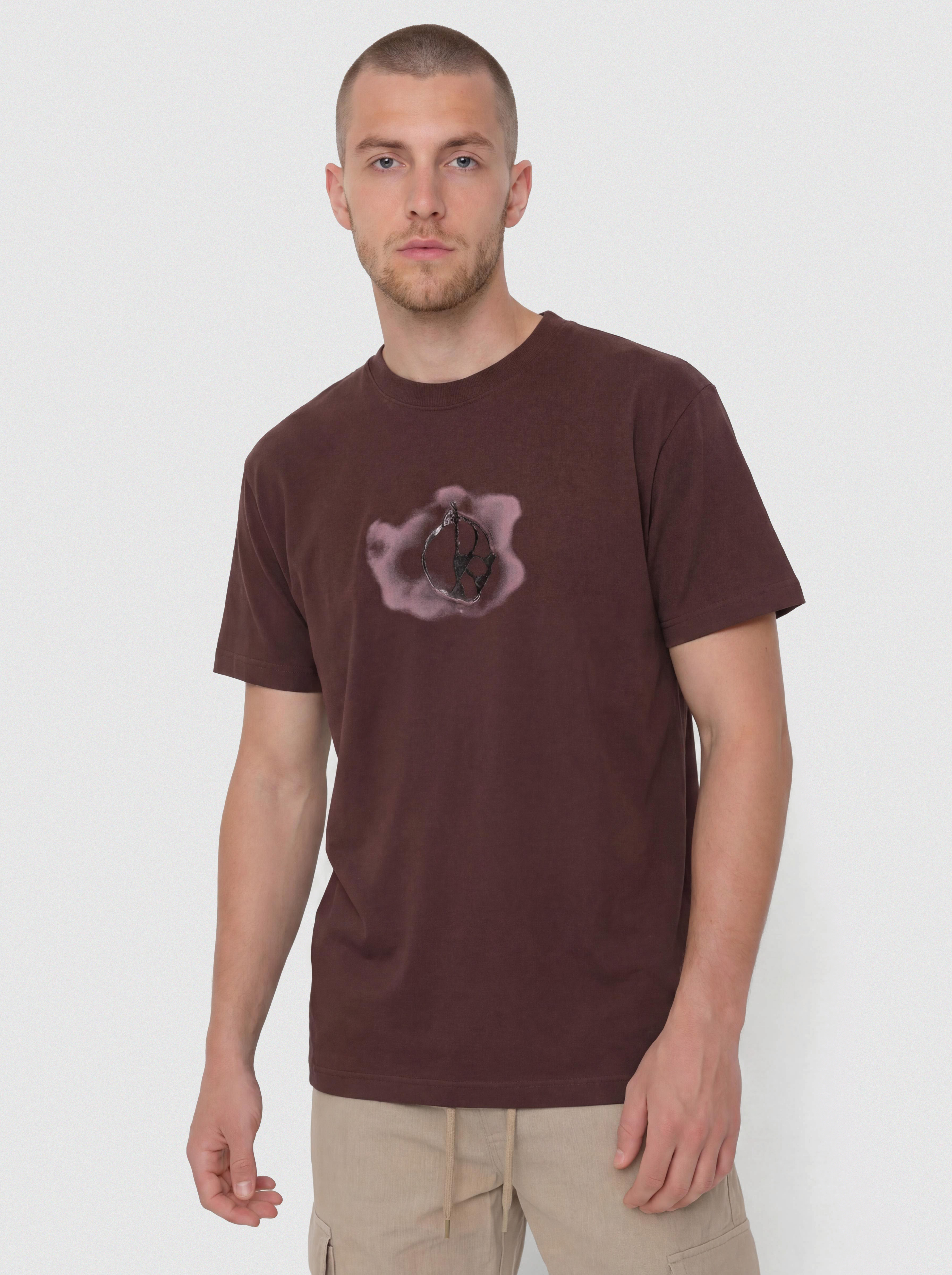 Póló Polar Skate Metal Logo (washed bordeaux)