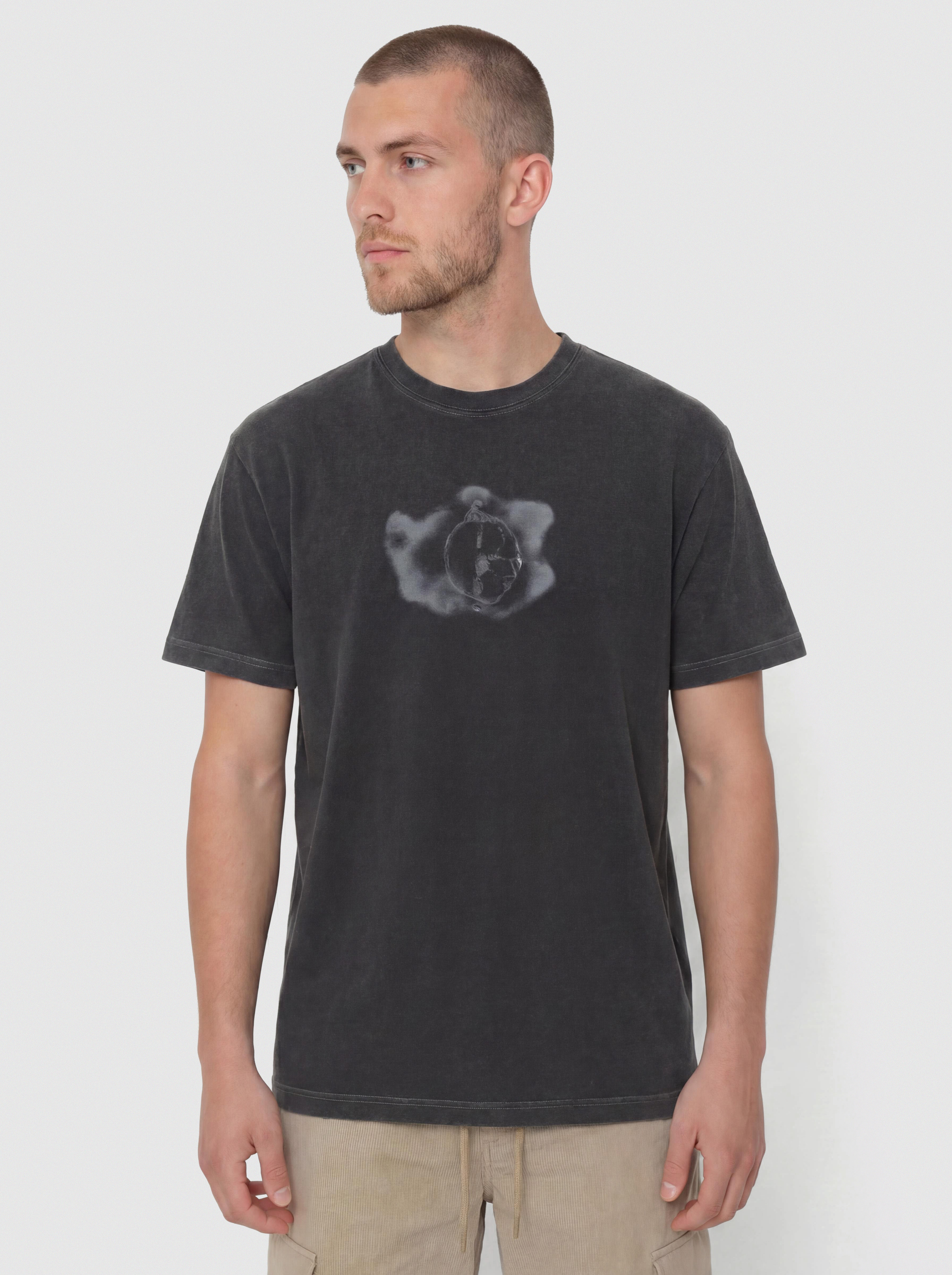 Póló Polar Skate Metal Logo (silver black)