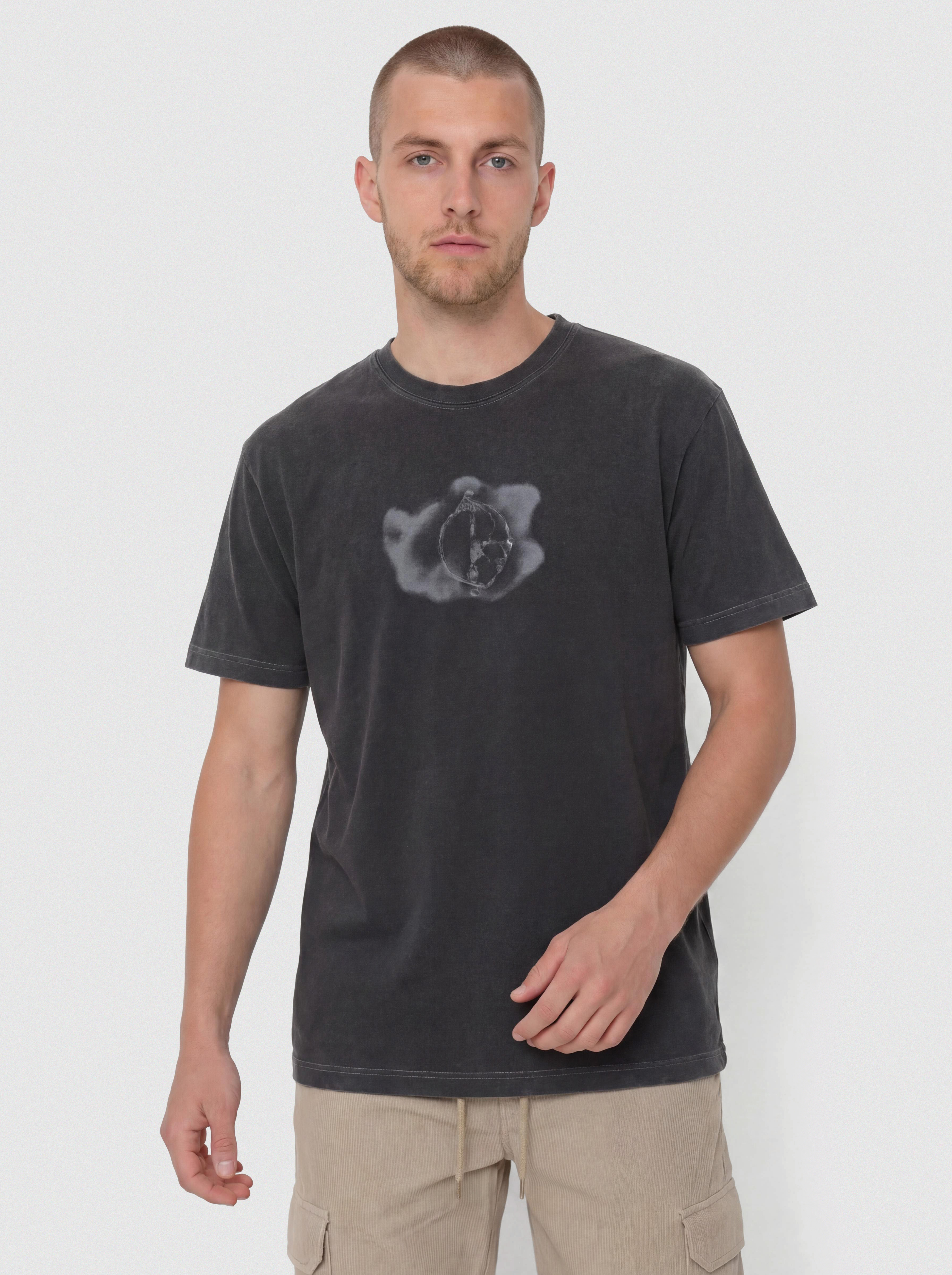 Póló Polar Skate Metal Logo (silver black)