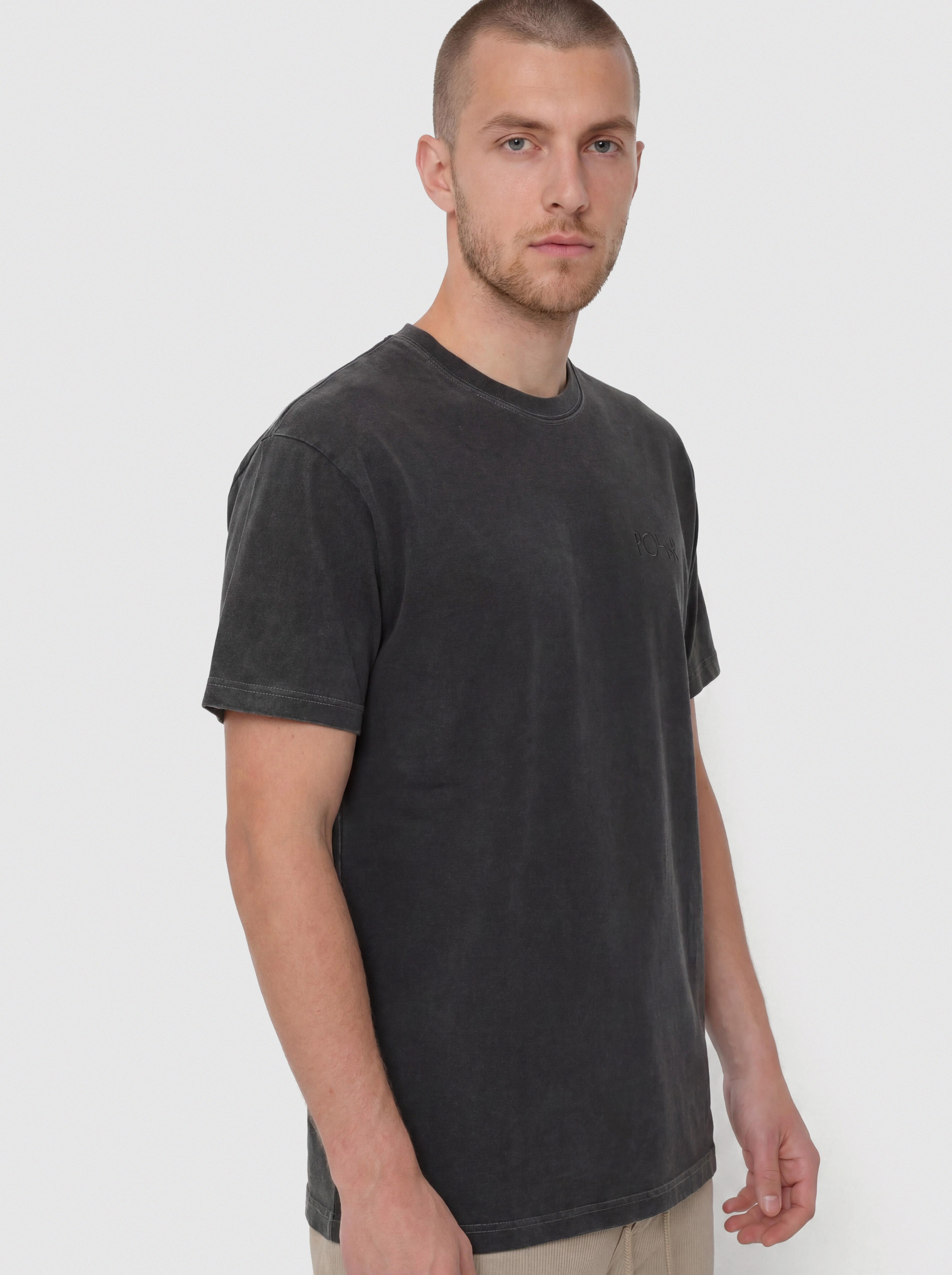 Póló Polar Skate Contrast Stroke Logo (silver black/black)