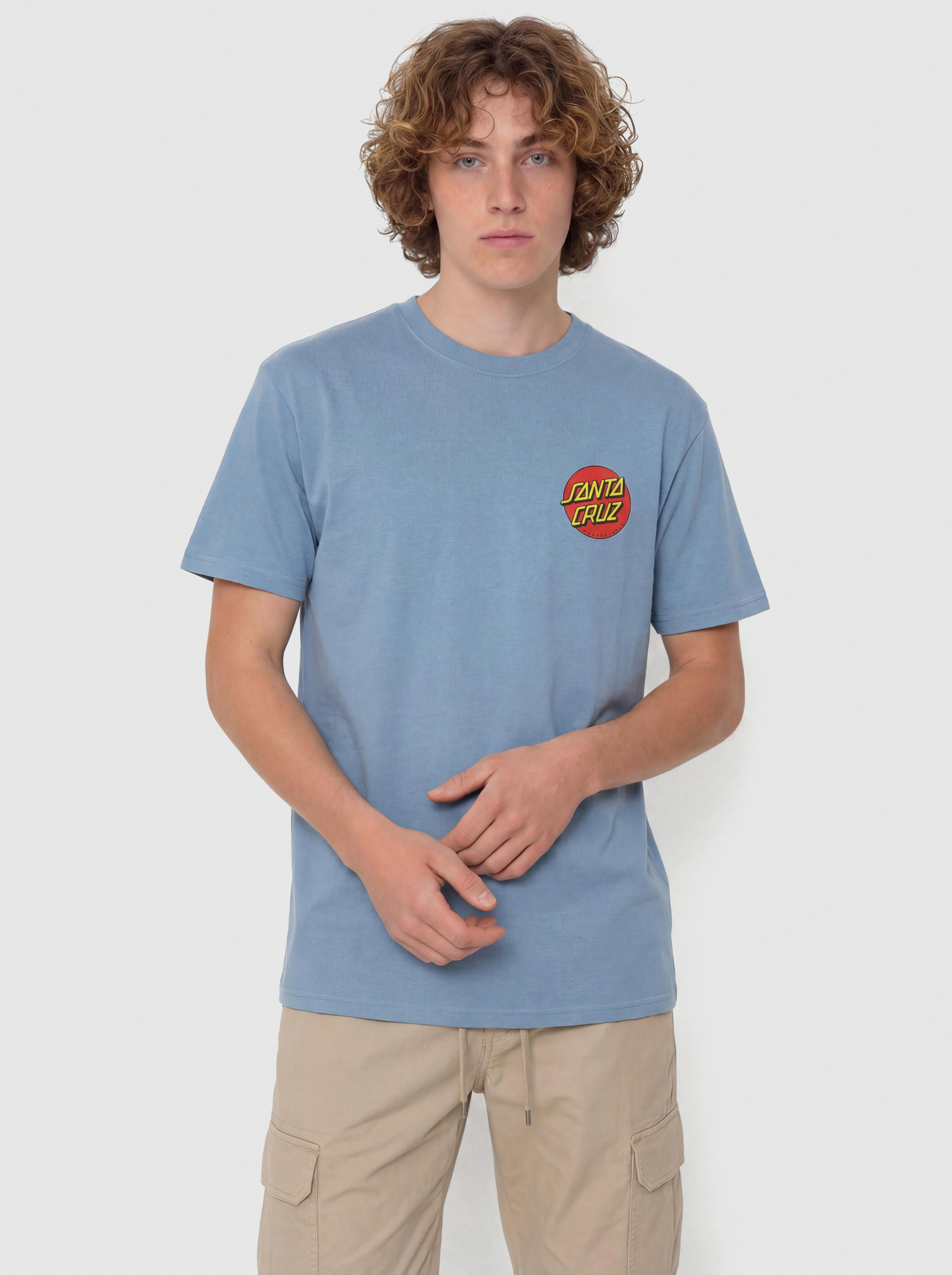 Póló Santa Cruz Classic Dot Chest (faded denim)