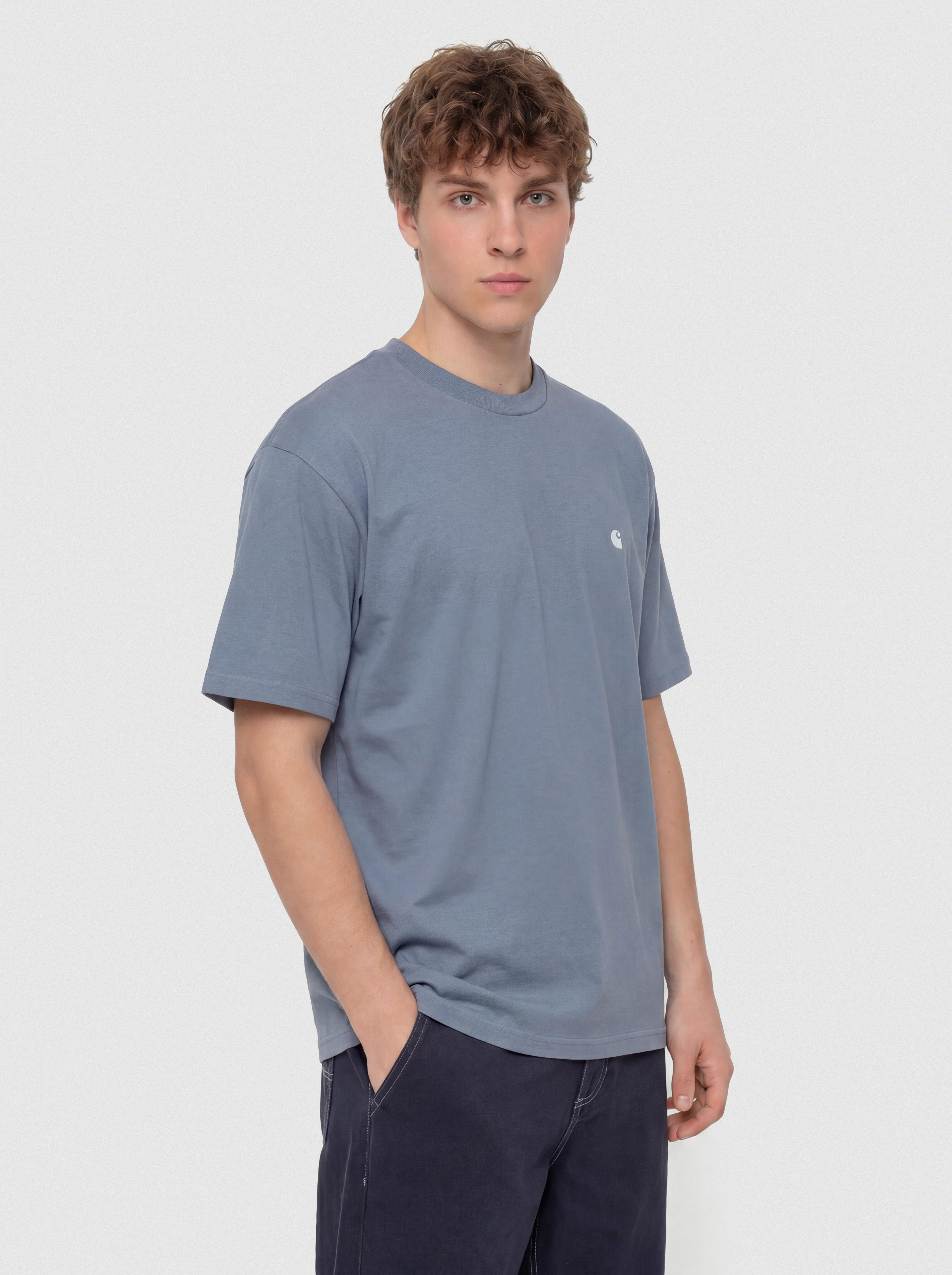 Carhartt WIP Madison Pu00f3lu00f3 (shady blue/white)