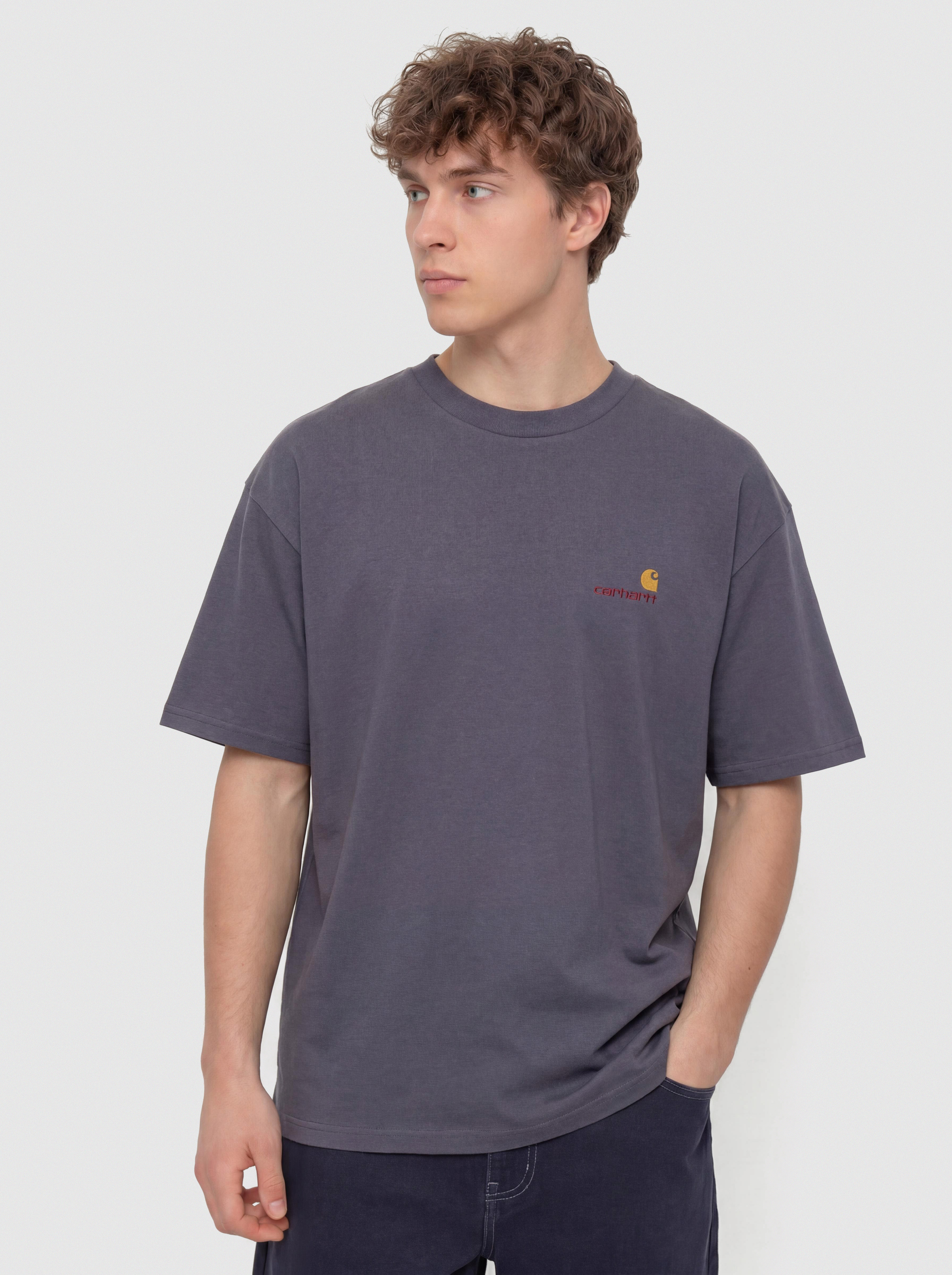 Carhartt WIP American Script Pu00f3lu00f3 (shady purple)