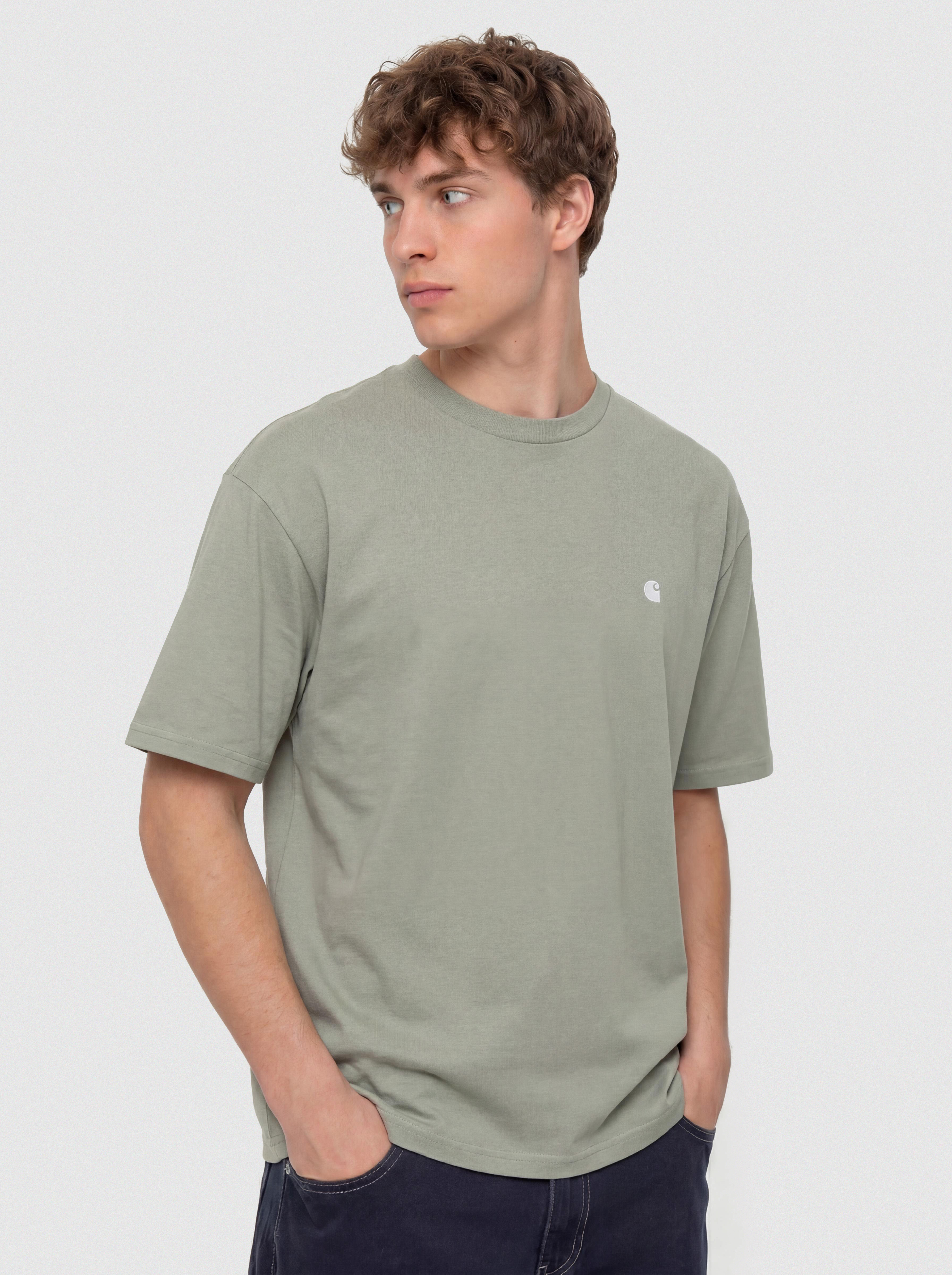 Carhartt WIP Madison Póló (shady green/white)