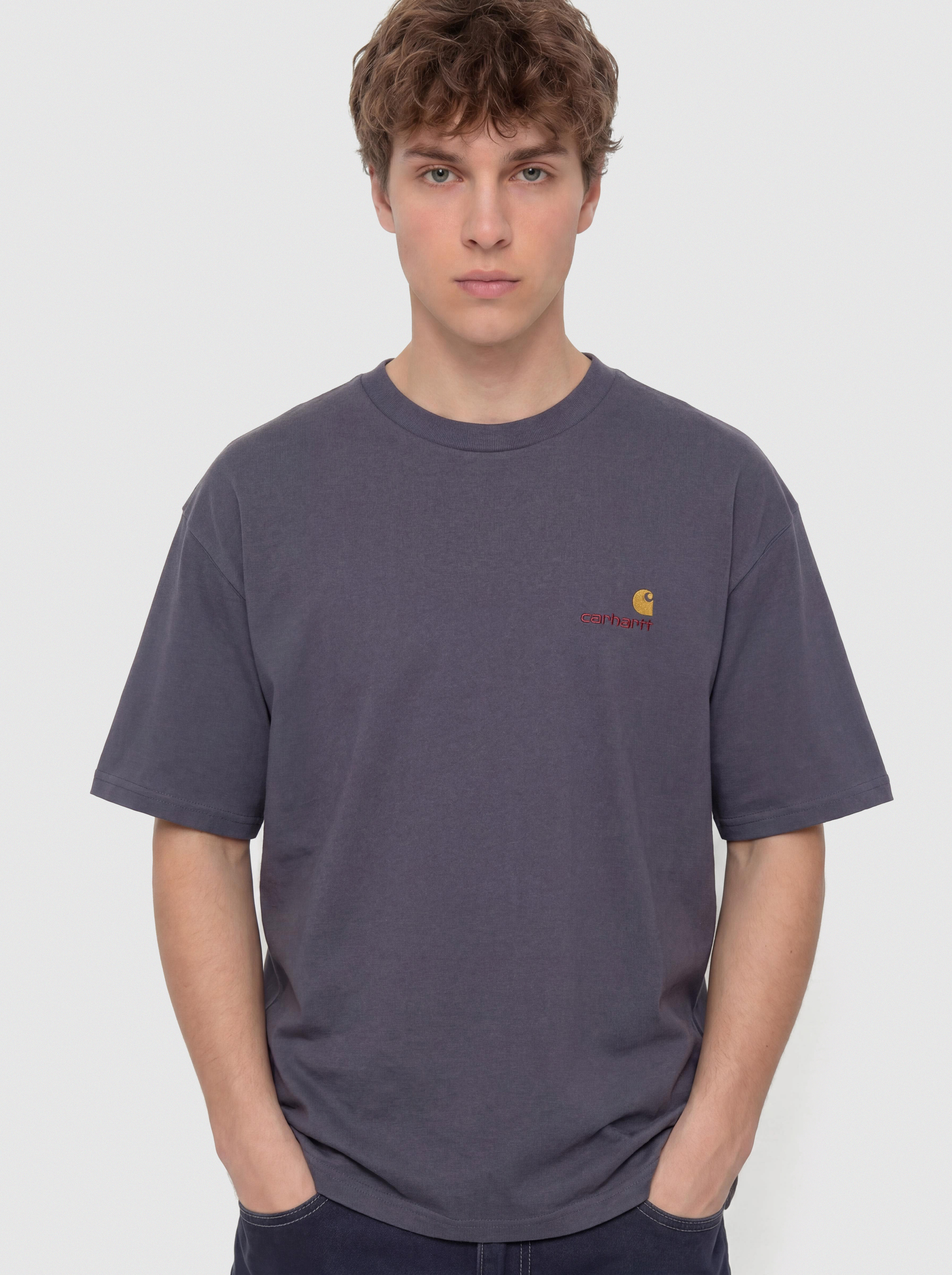 Carhartt WIP American Script Póló (shady purple)