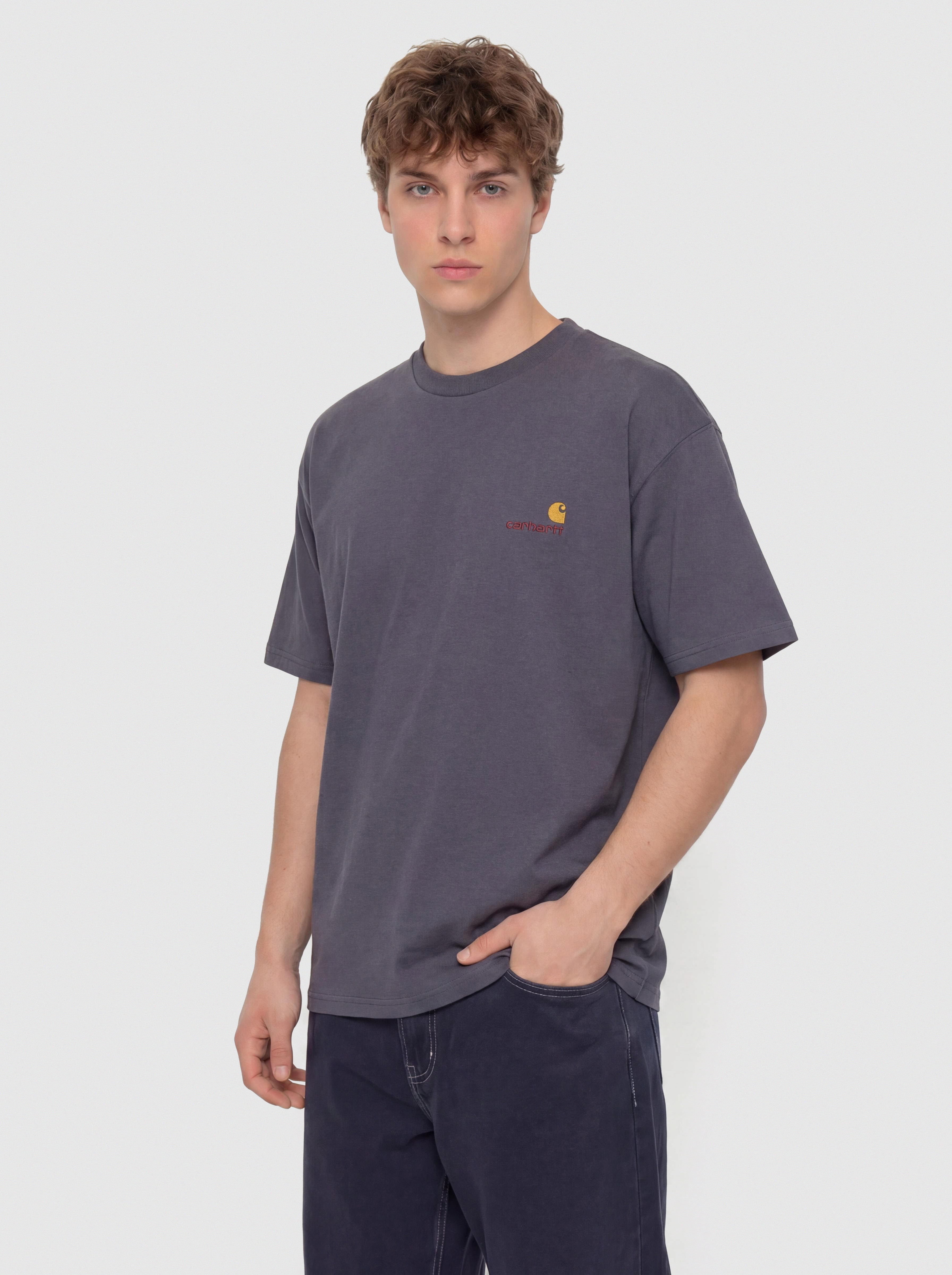 Carhartt WIP American Script Póló (shady purple)