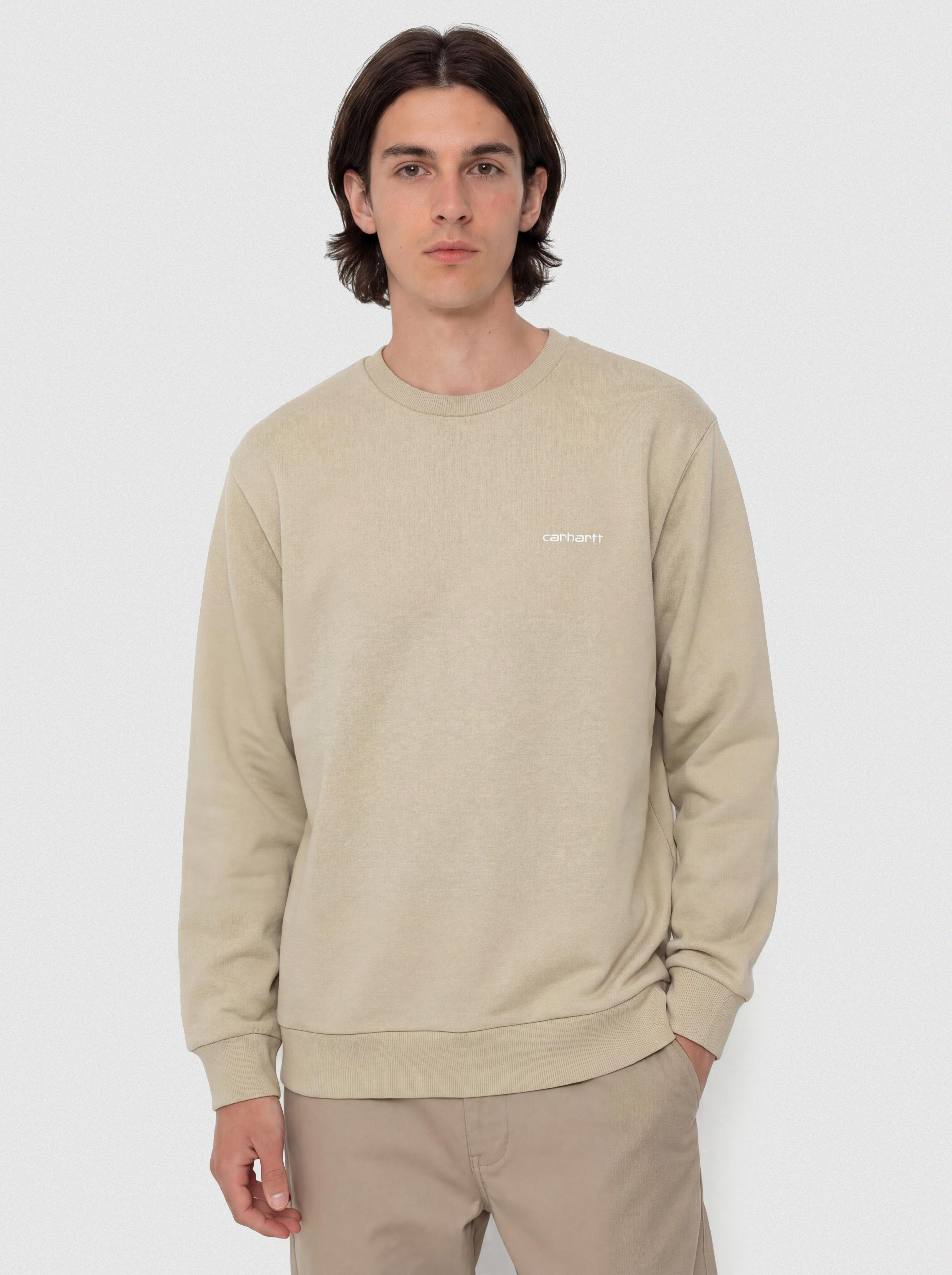 Pulu00f3ver Carhartt WIP Script Embroidery (barchan/white)