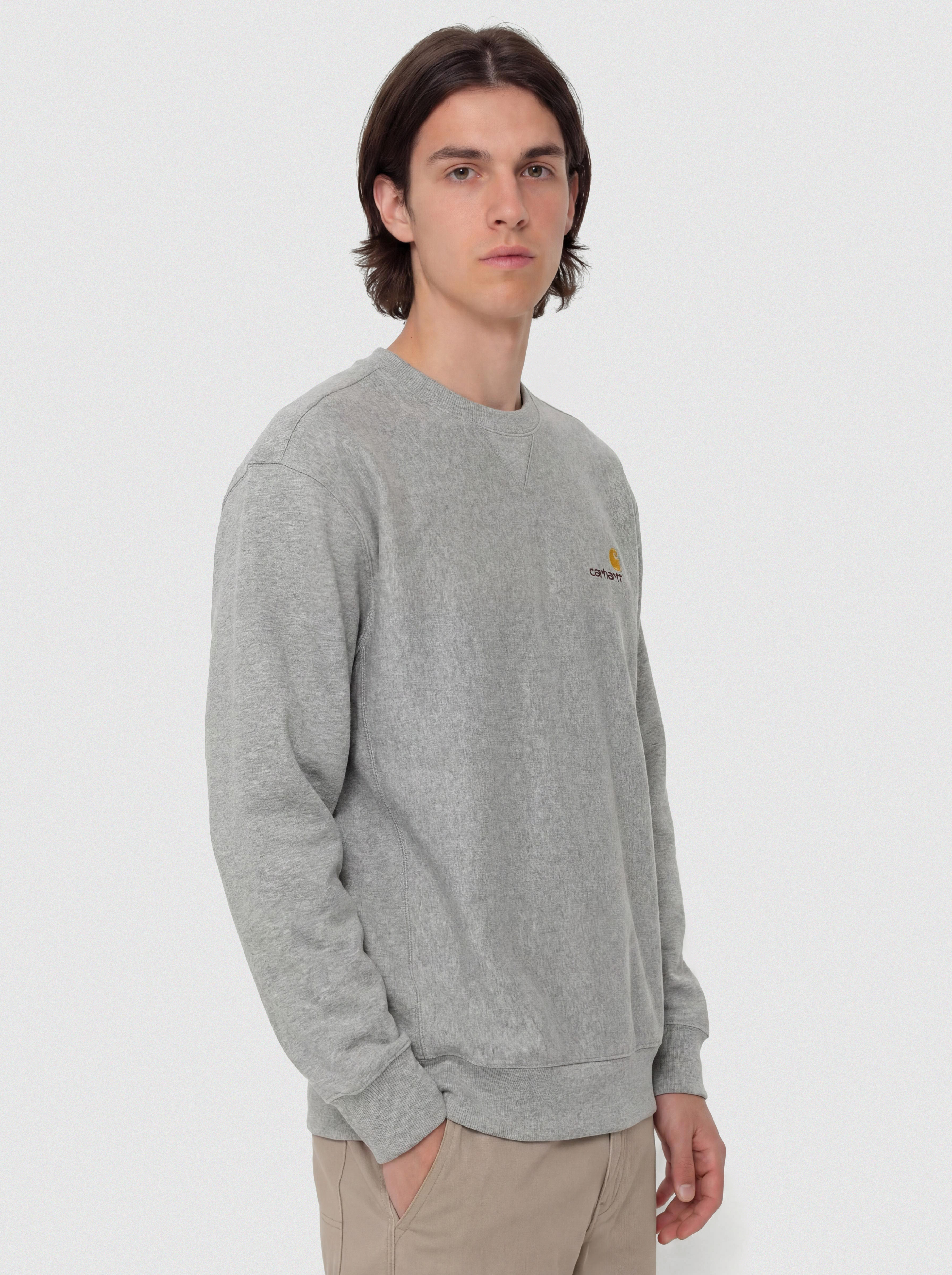 Carhartt WIP American Script Pulóver (grey heather)