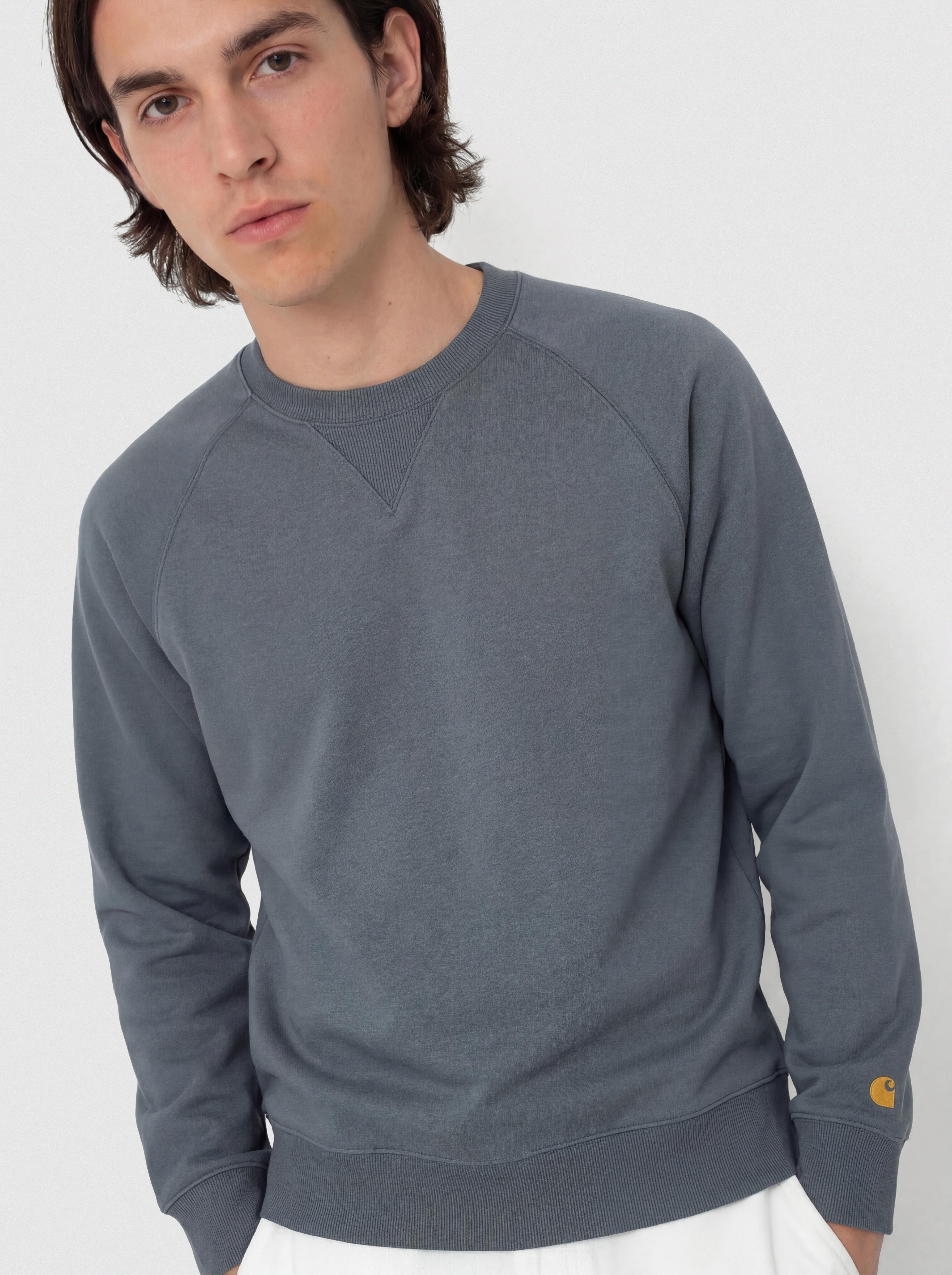 Pulóver Carhartt WIP Chase (cozy blue/gold)