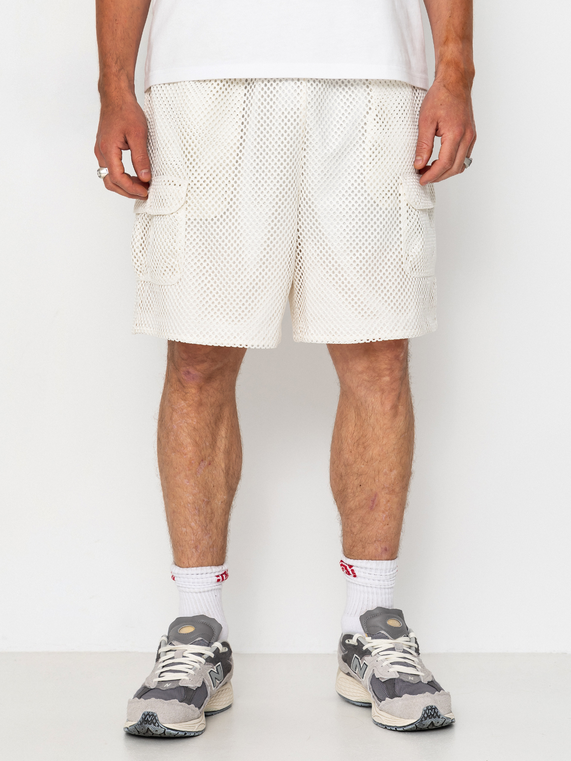 The North Face Tnf Red Box Mesh Utility Rövidnadrág (white dune)