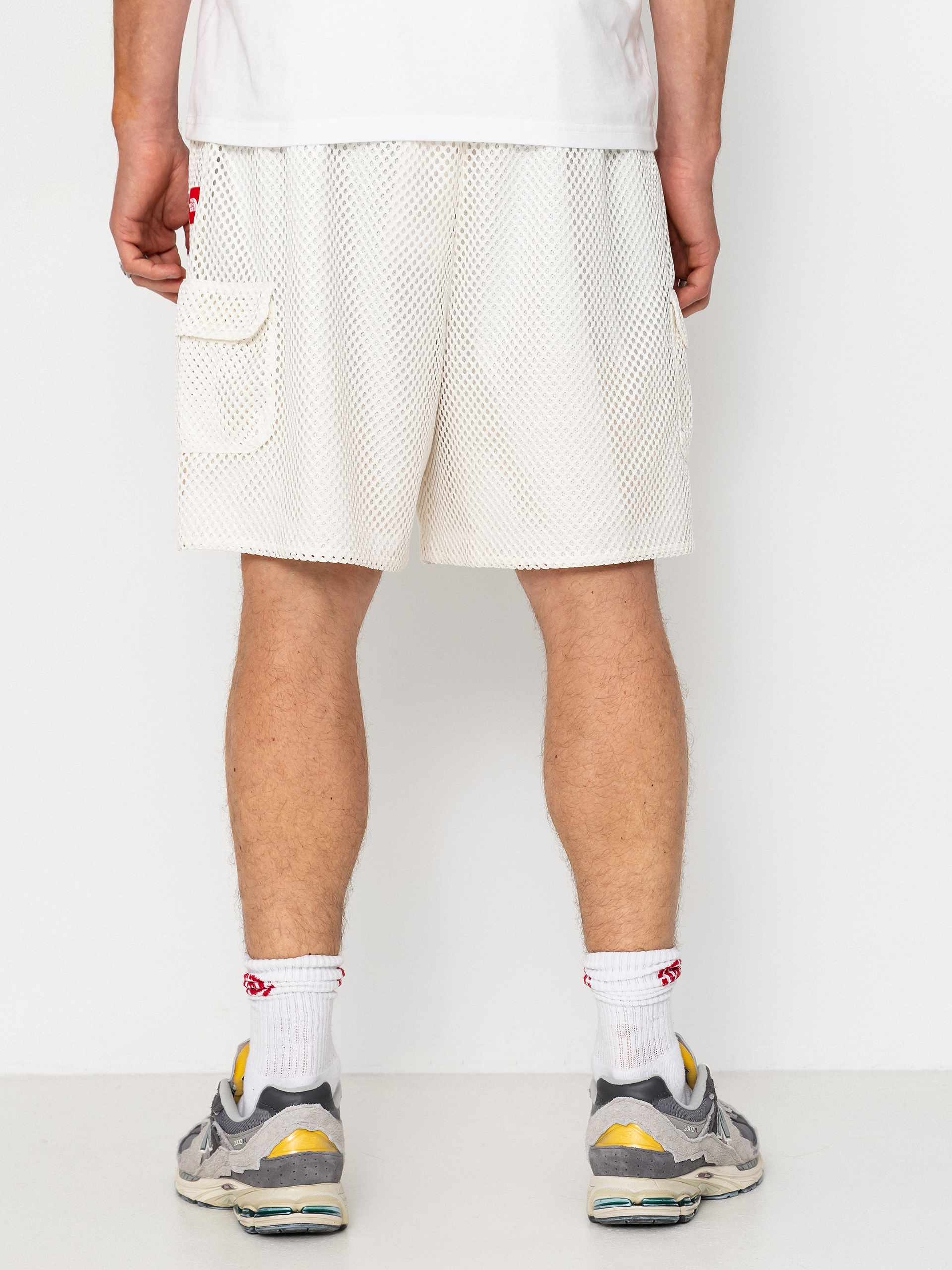 The North Face Tnf Red Box Mesh Utility Rövidnadrág (white dune)