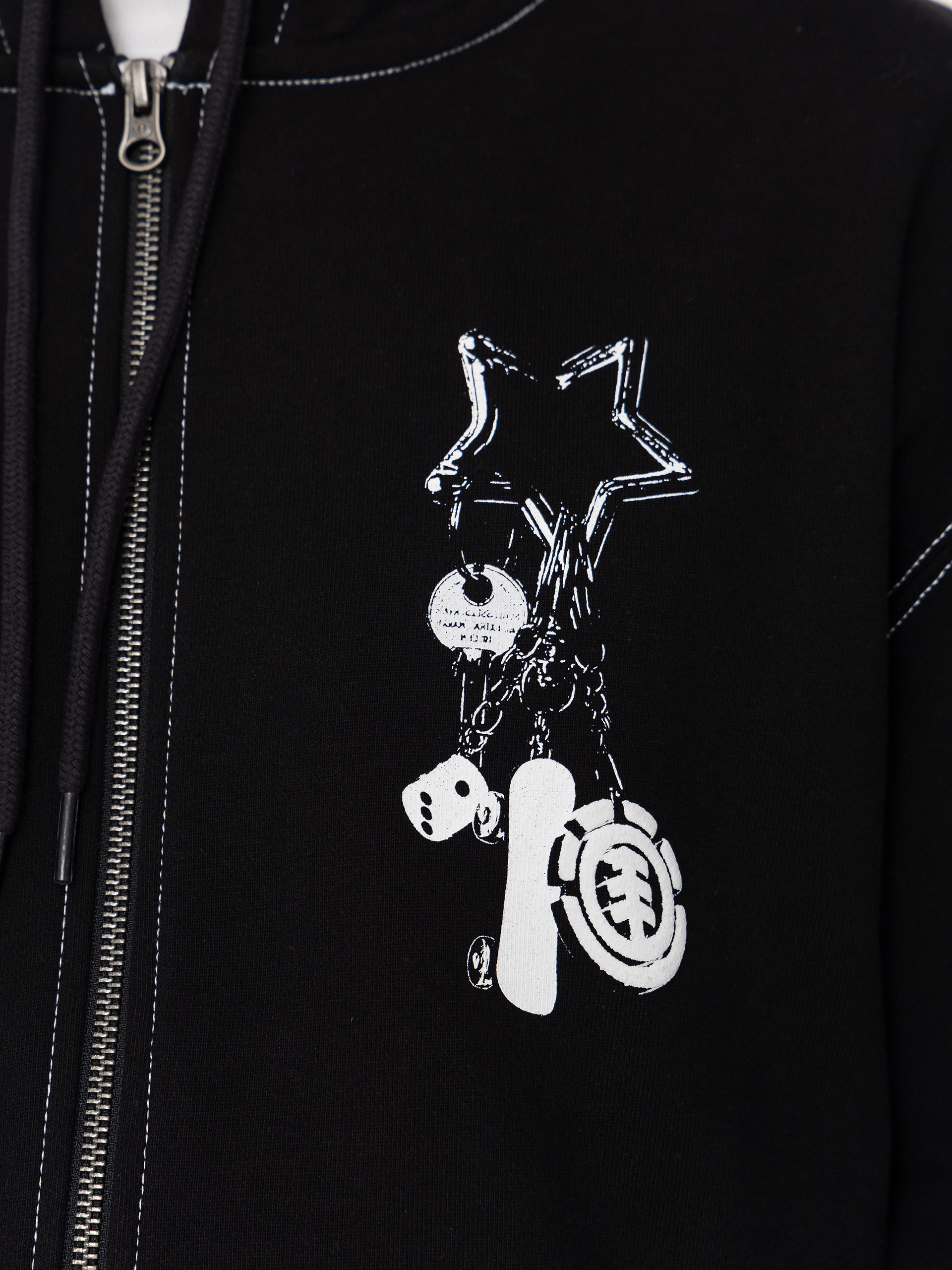 Element Keychain ZHD Kapucnis pulóver (flint black)