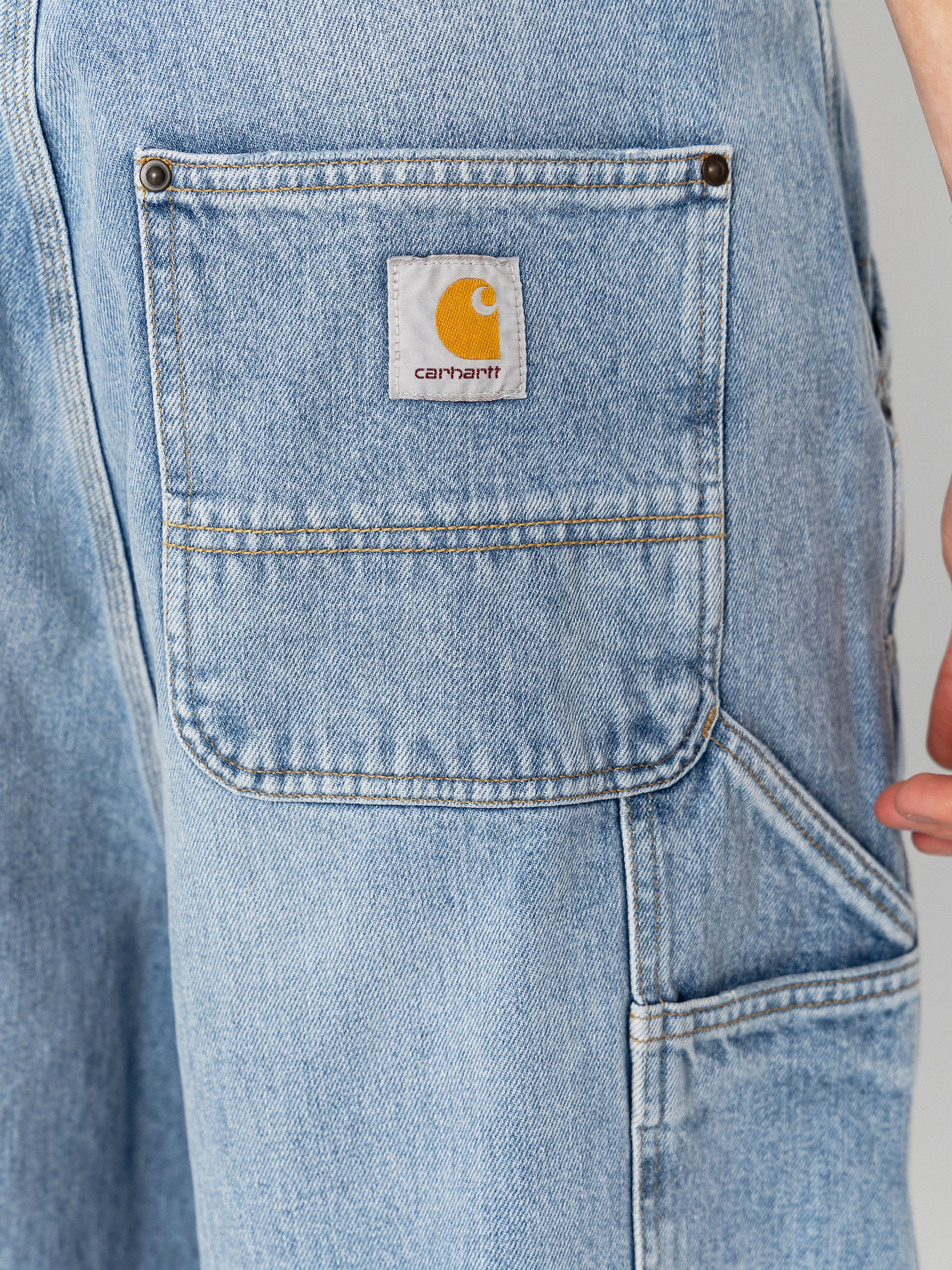 Carhartt WIP OG Double Knee Rövidnadrág (blue heavy worn bleached)