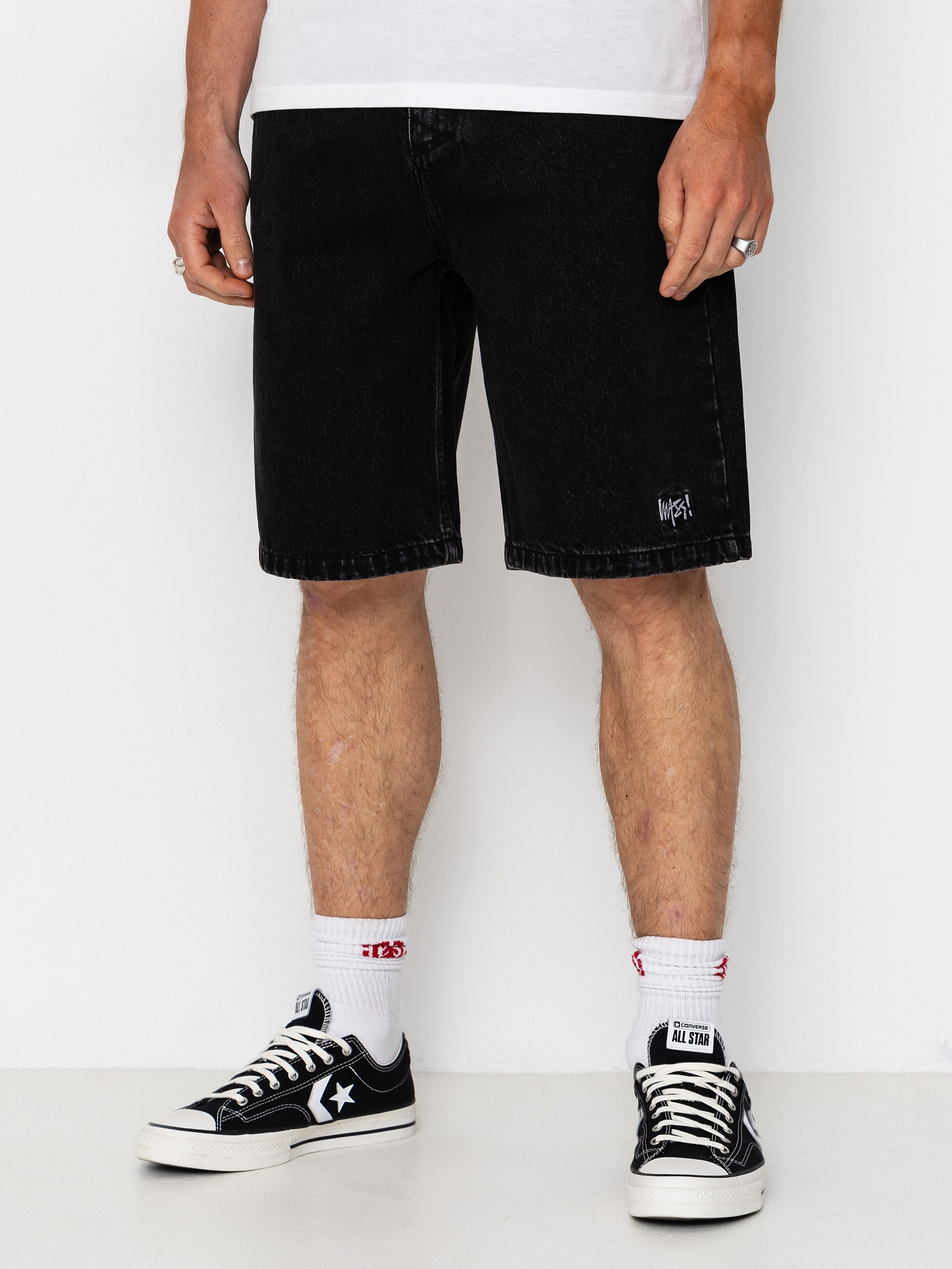 MassDnm Jeans Higher Ru00f6vidnadru00e1g (black washed)