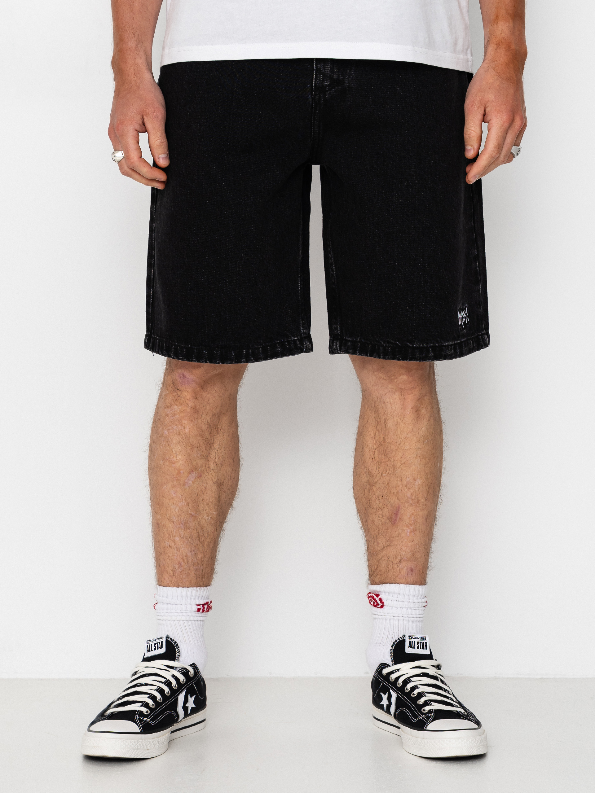 MassDnm Jeans Higher Rövidnadrág (black washed)