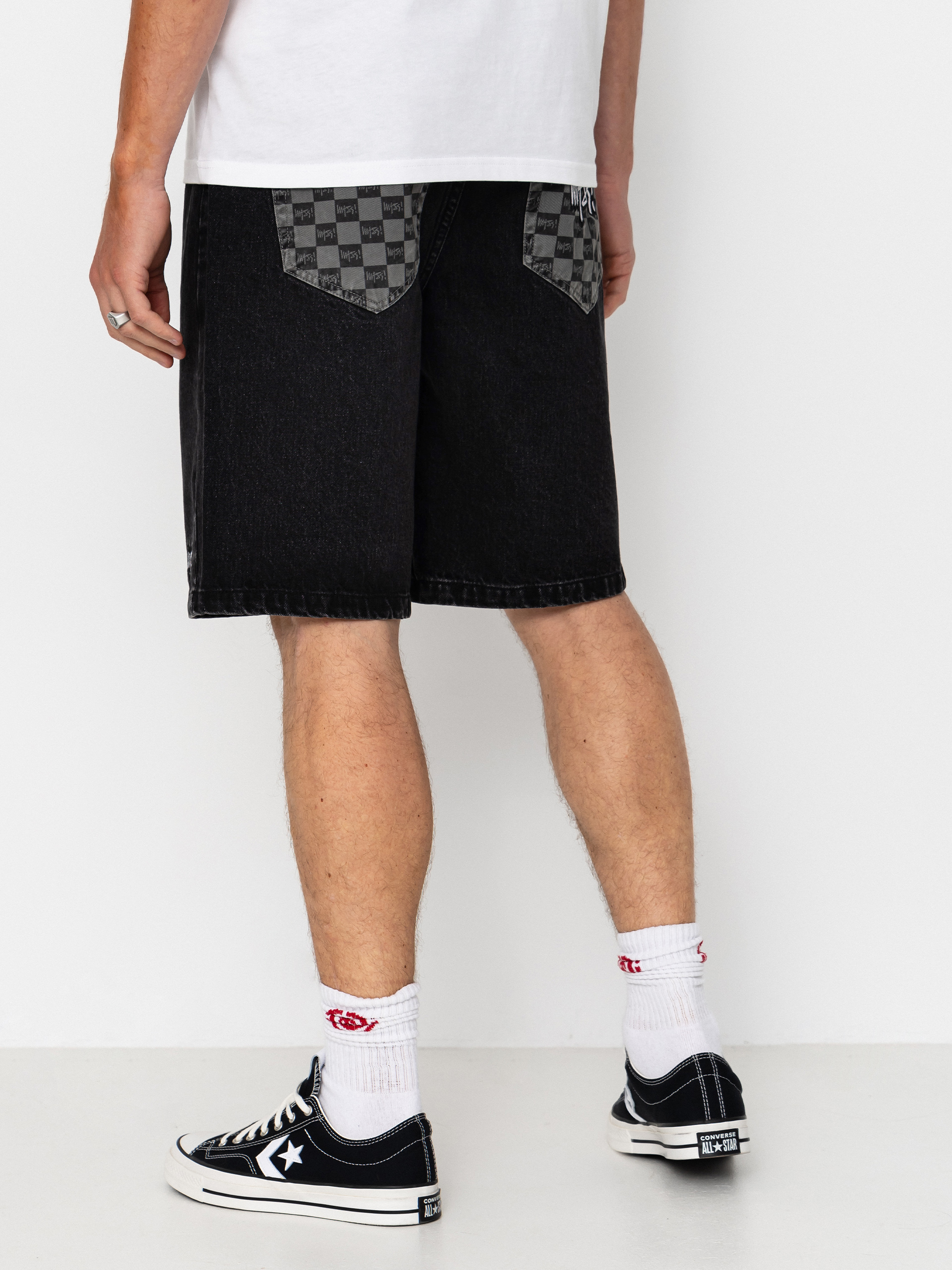 MassDnm Jeans Higher Rövidnadrág (black washed)