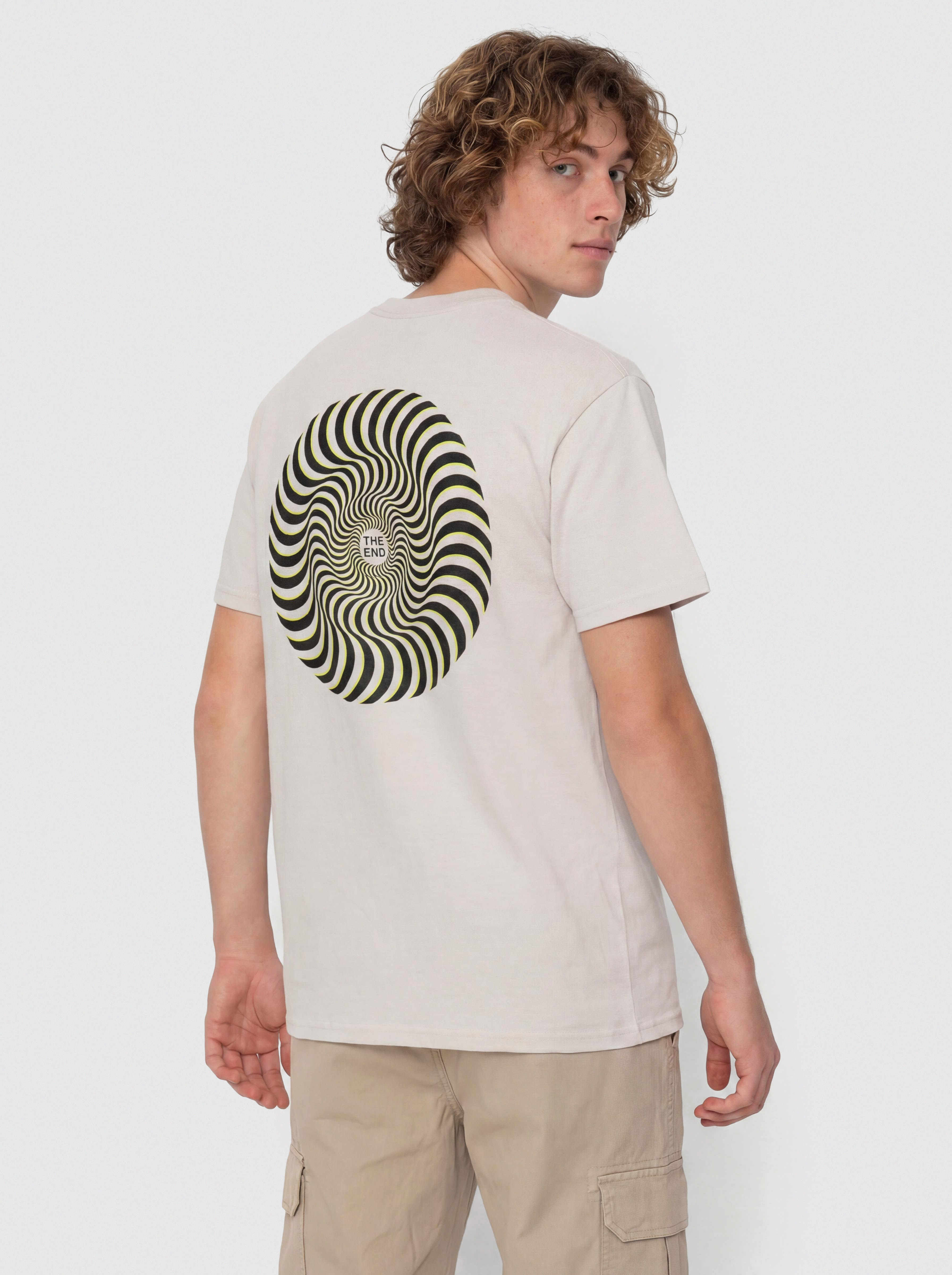 Póló Spitfire Classic Swirl Overlay (ice grey w/black green prints)