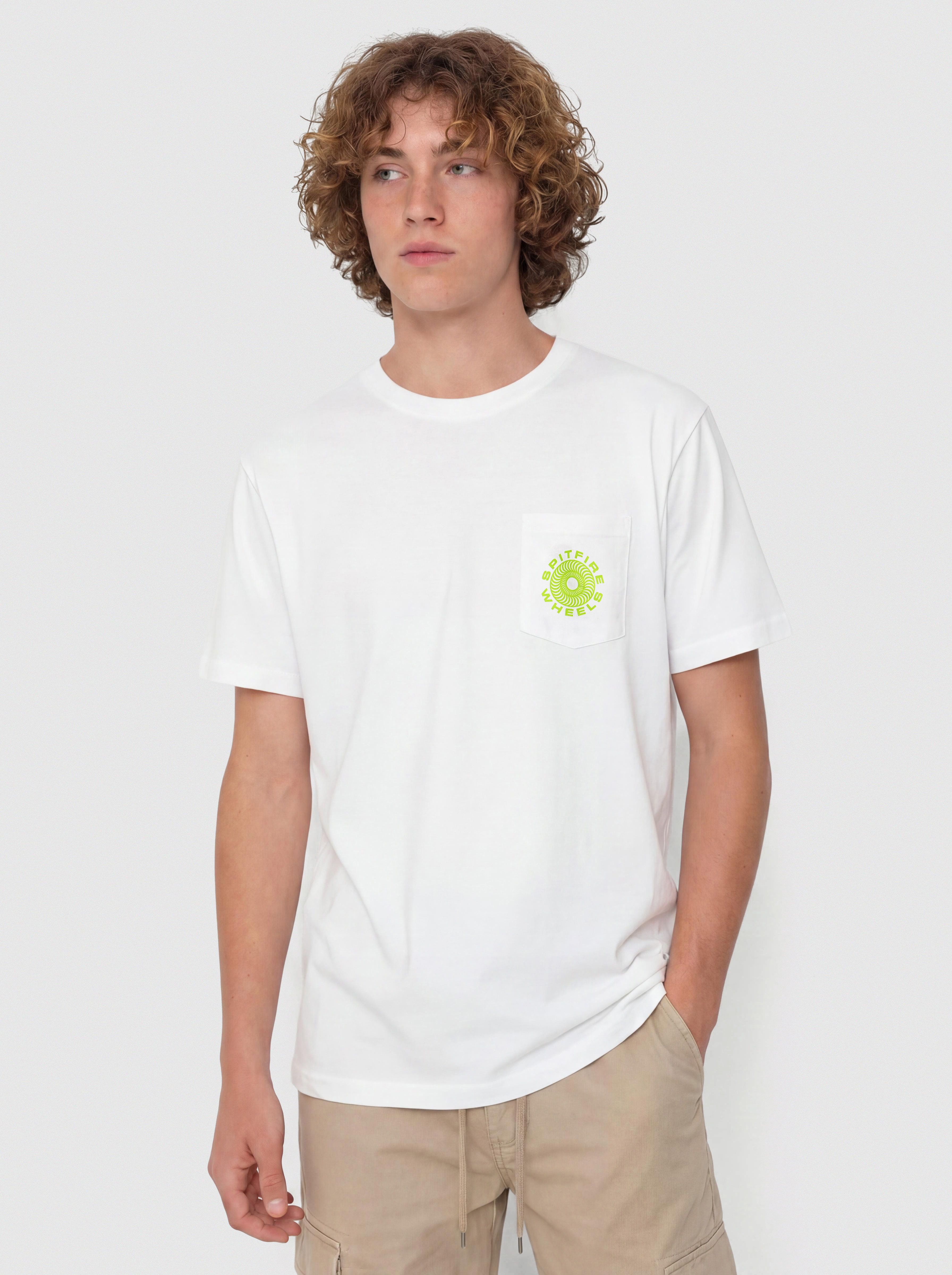 Póló Spitfire Classic 87 Swirl Fill (white w/green black prints)