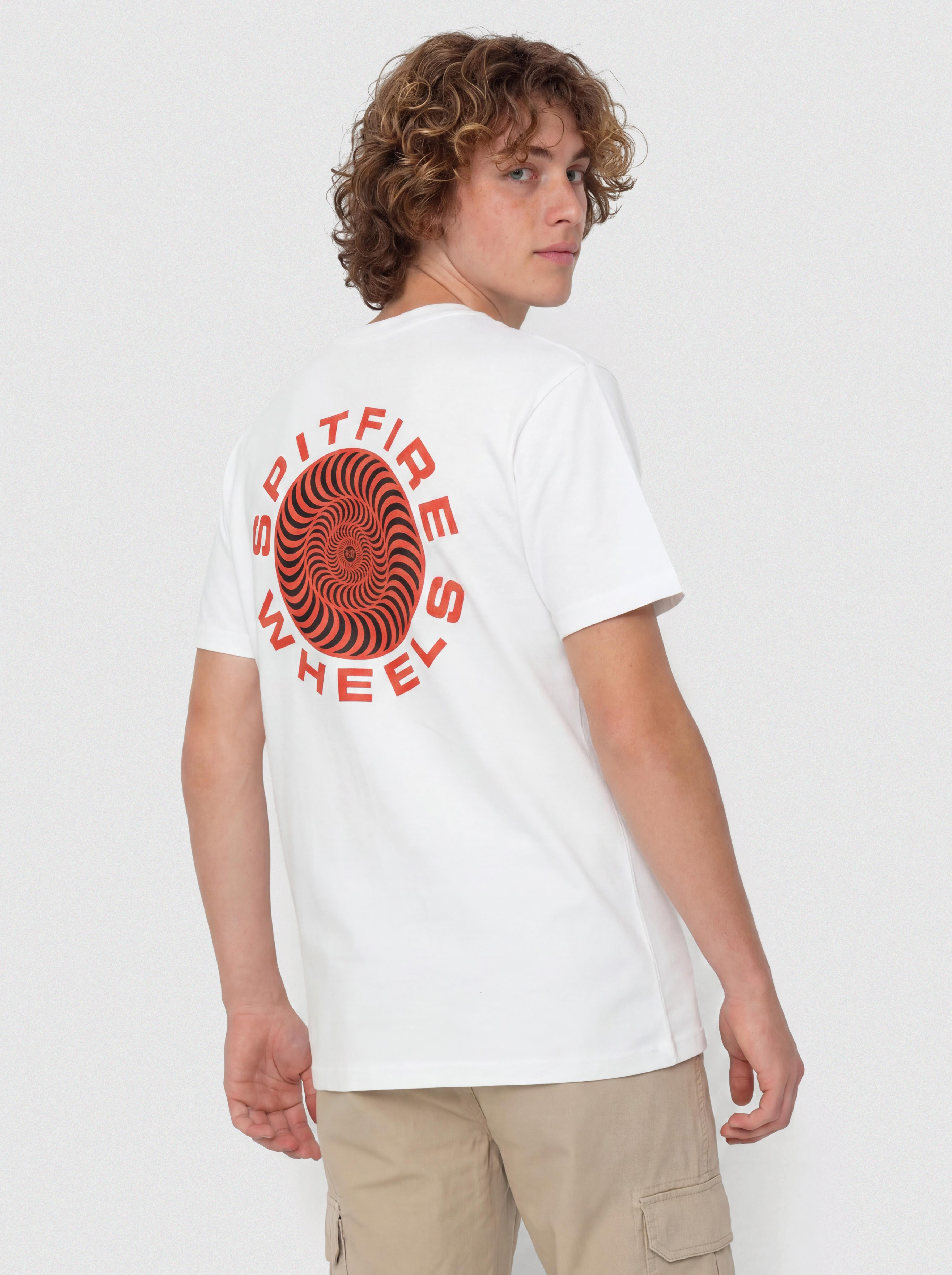 Póló Spitfire Classic 87 Swirl Fill (white w/red black prints)