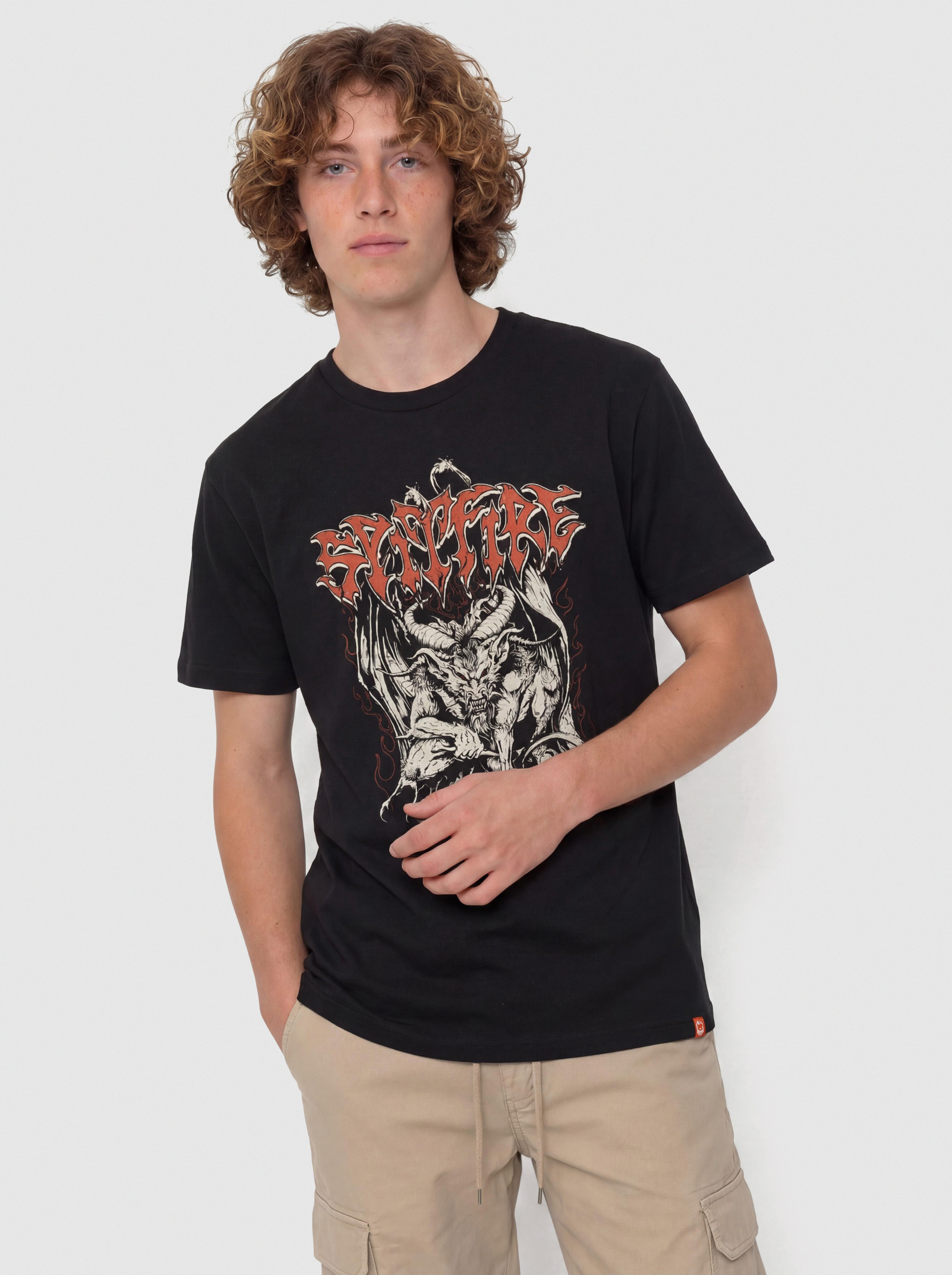 Póló Spitfire Demon (black w/multi color discharge print)