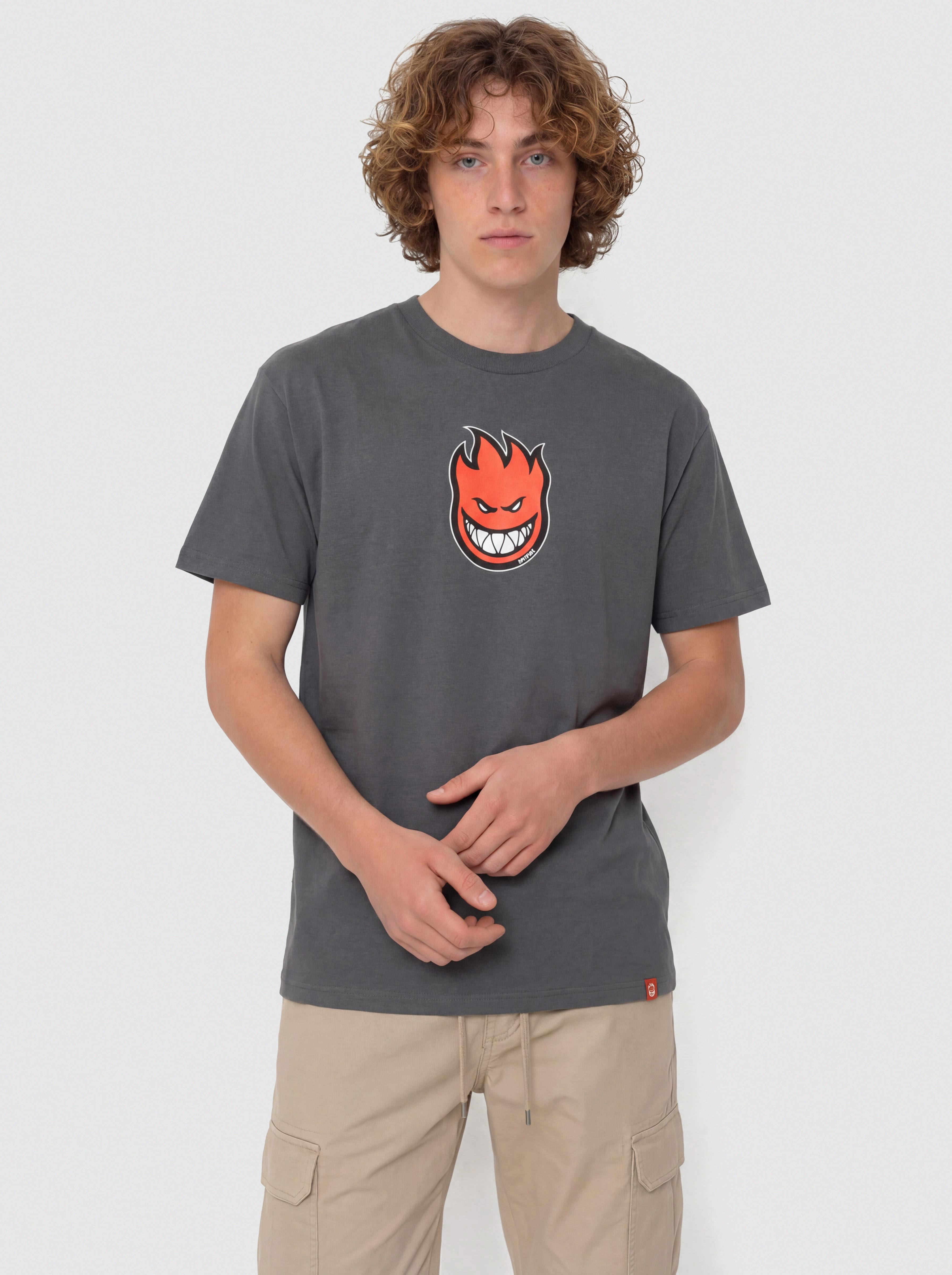 Póló Spitfire Bighead Mid Fill (charcoal w/red black white print)