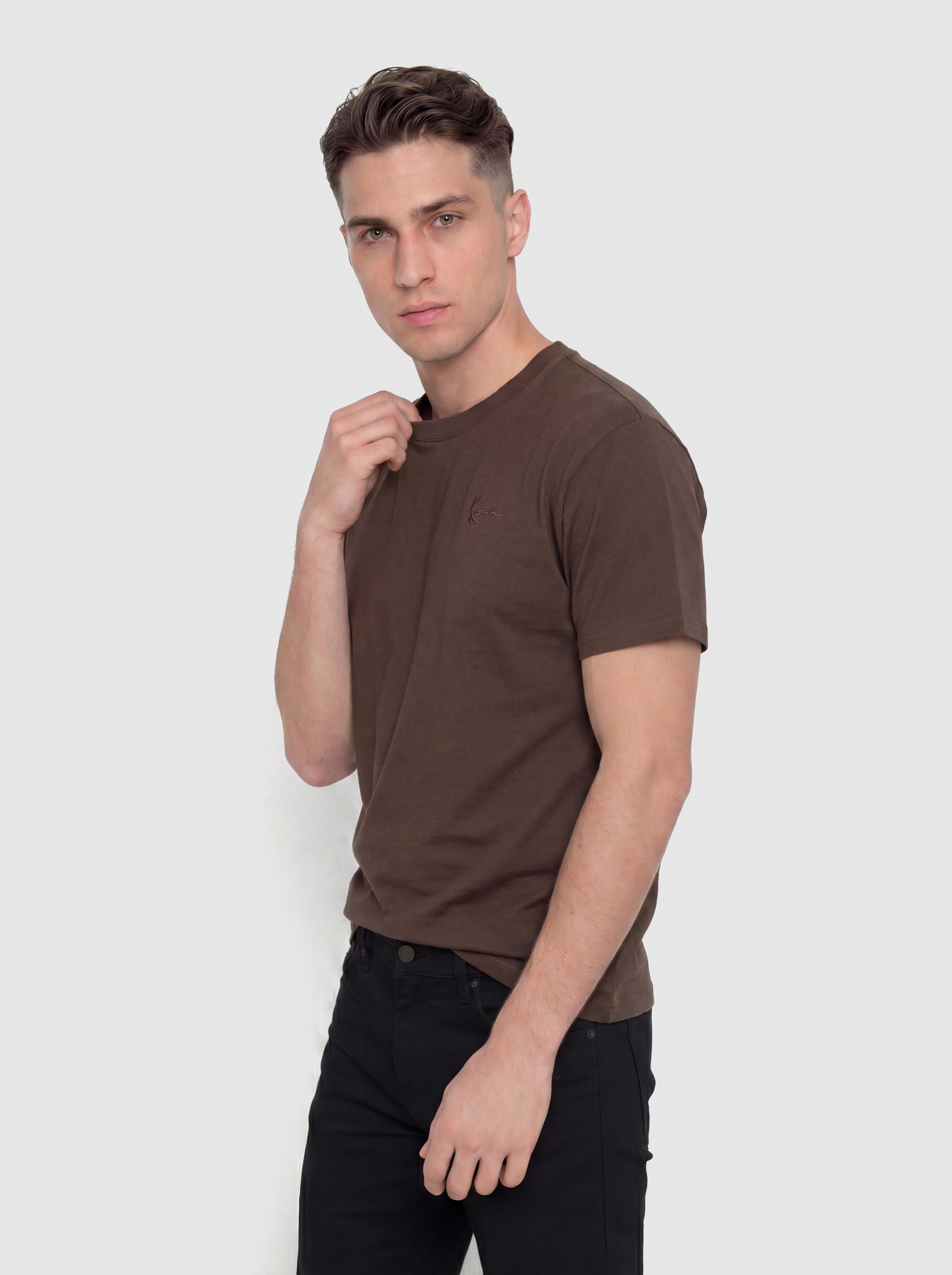 Karl Kani Slogan Boxy Pu00f3lu00f3 (brown)