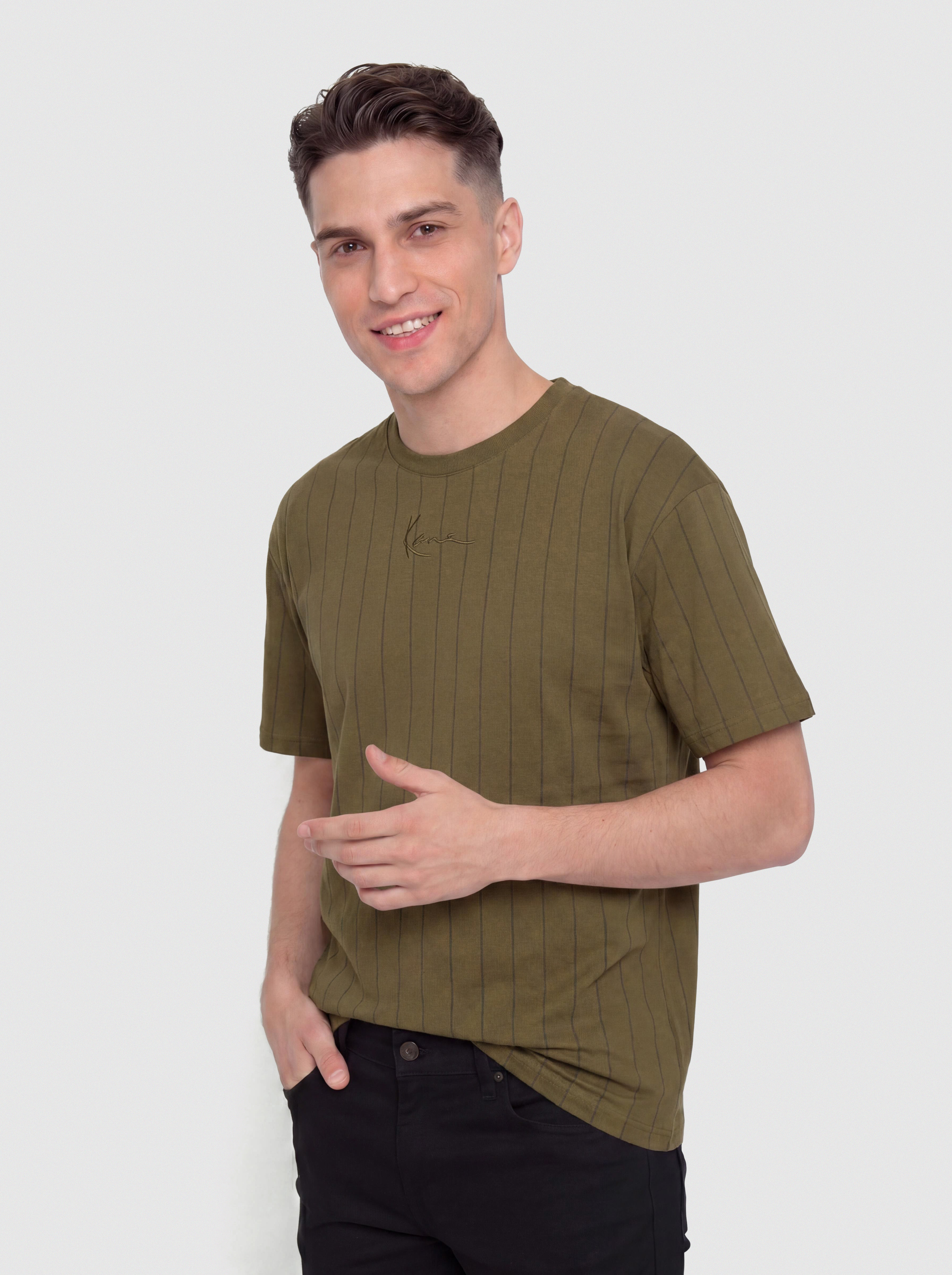 Karl Kani Small Signature Essential Pinstripe Póló