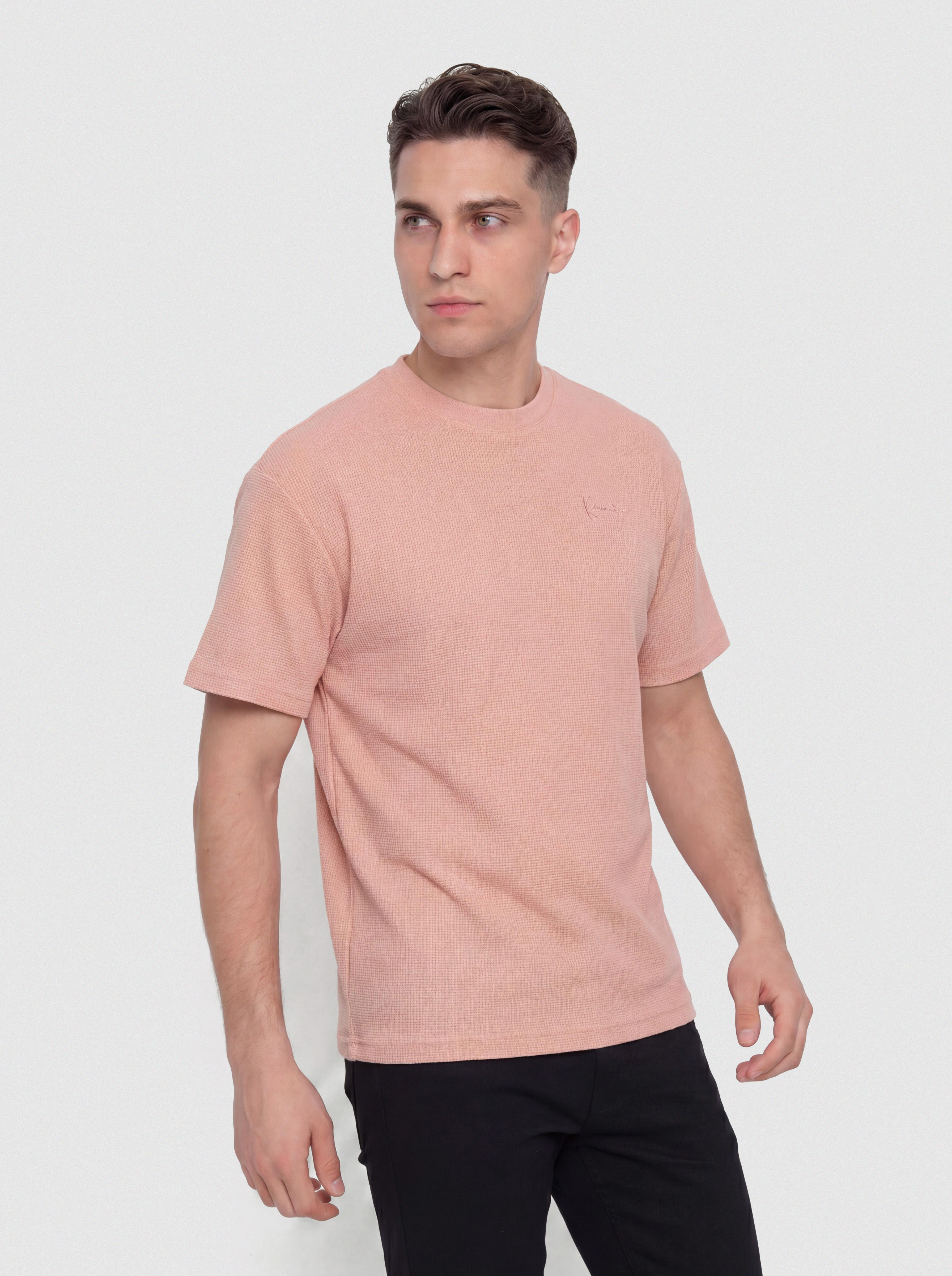Karl Kani Signature Waffle Oversized Pu00f3lu00f3 (pink)