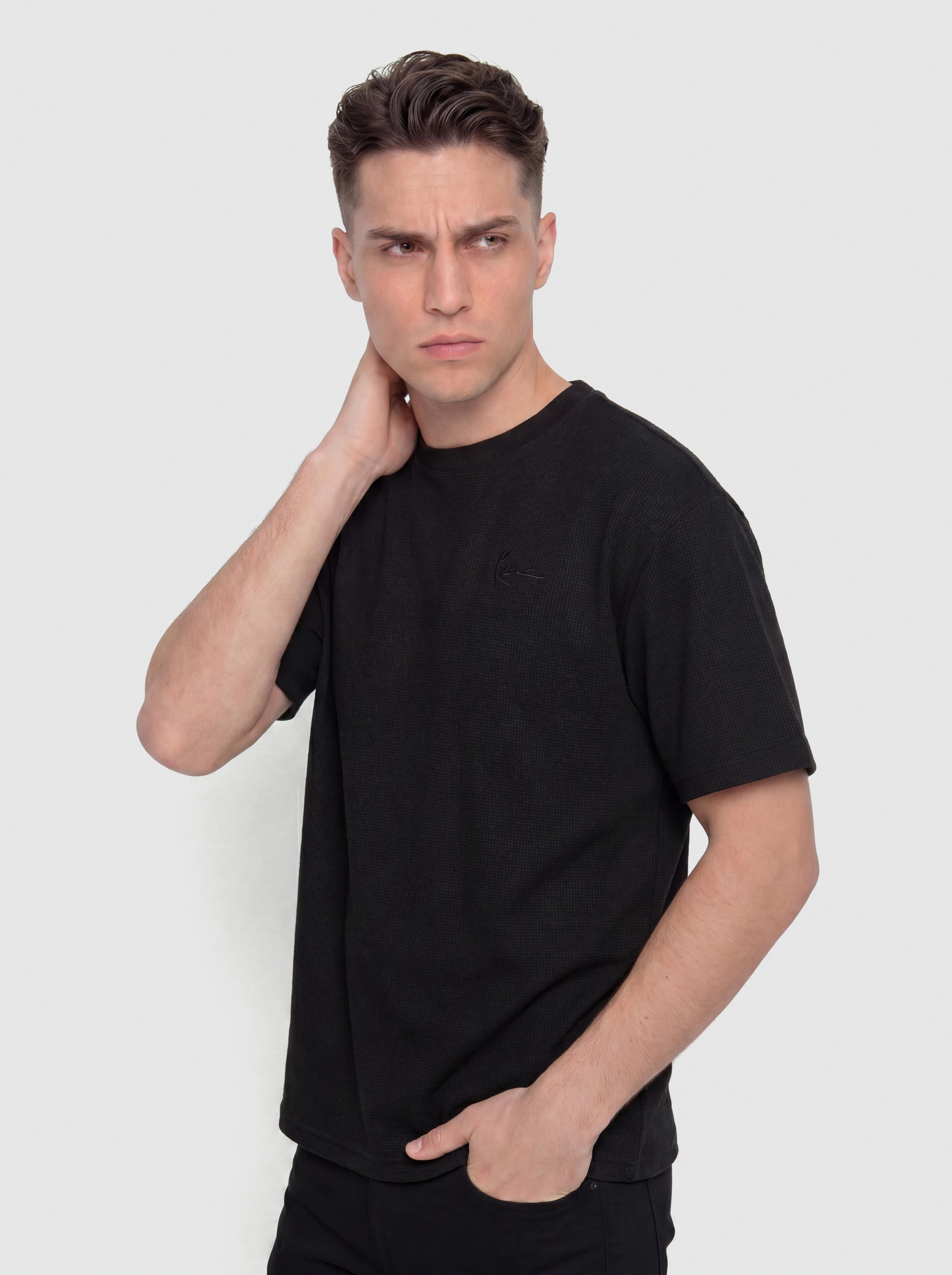 Karl Kani Signature Waffle Oversized Póló (black)