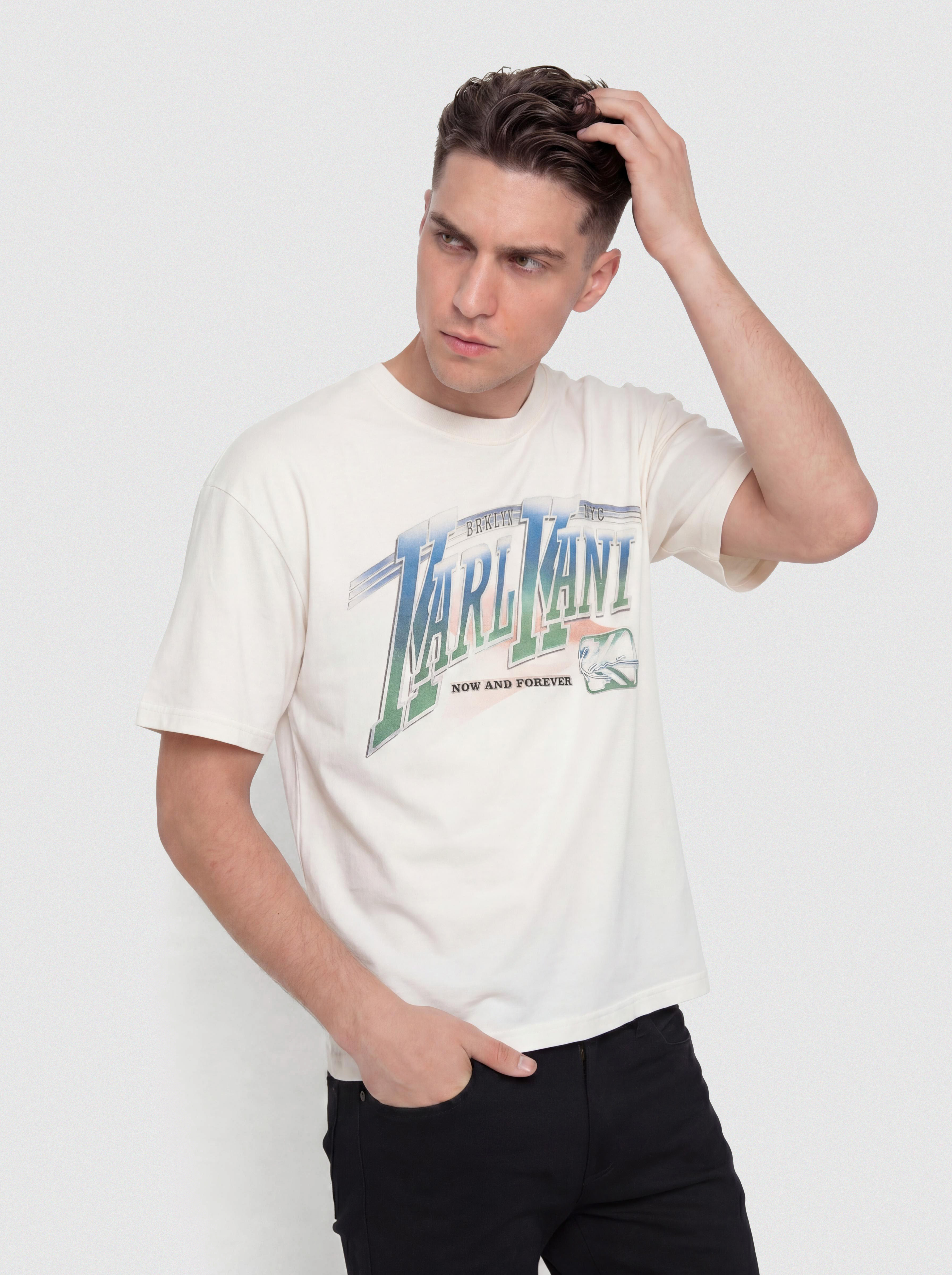 Karl Kani Sport Gradient Boxy Póló (white)